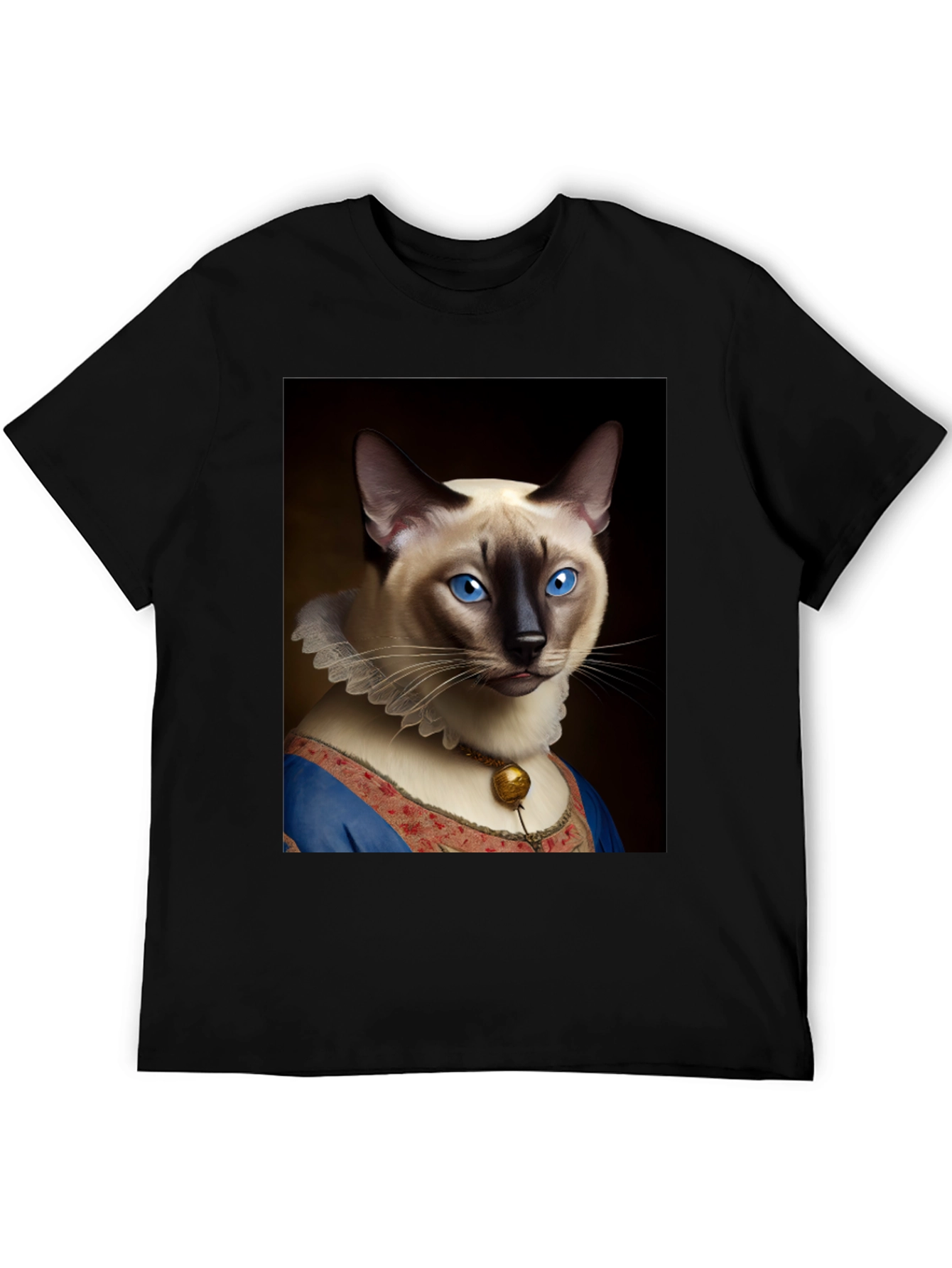 Cat Portrait Graphic T-Shirt - Royal Feline Tee