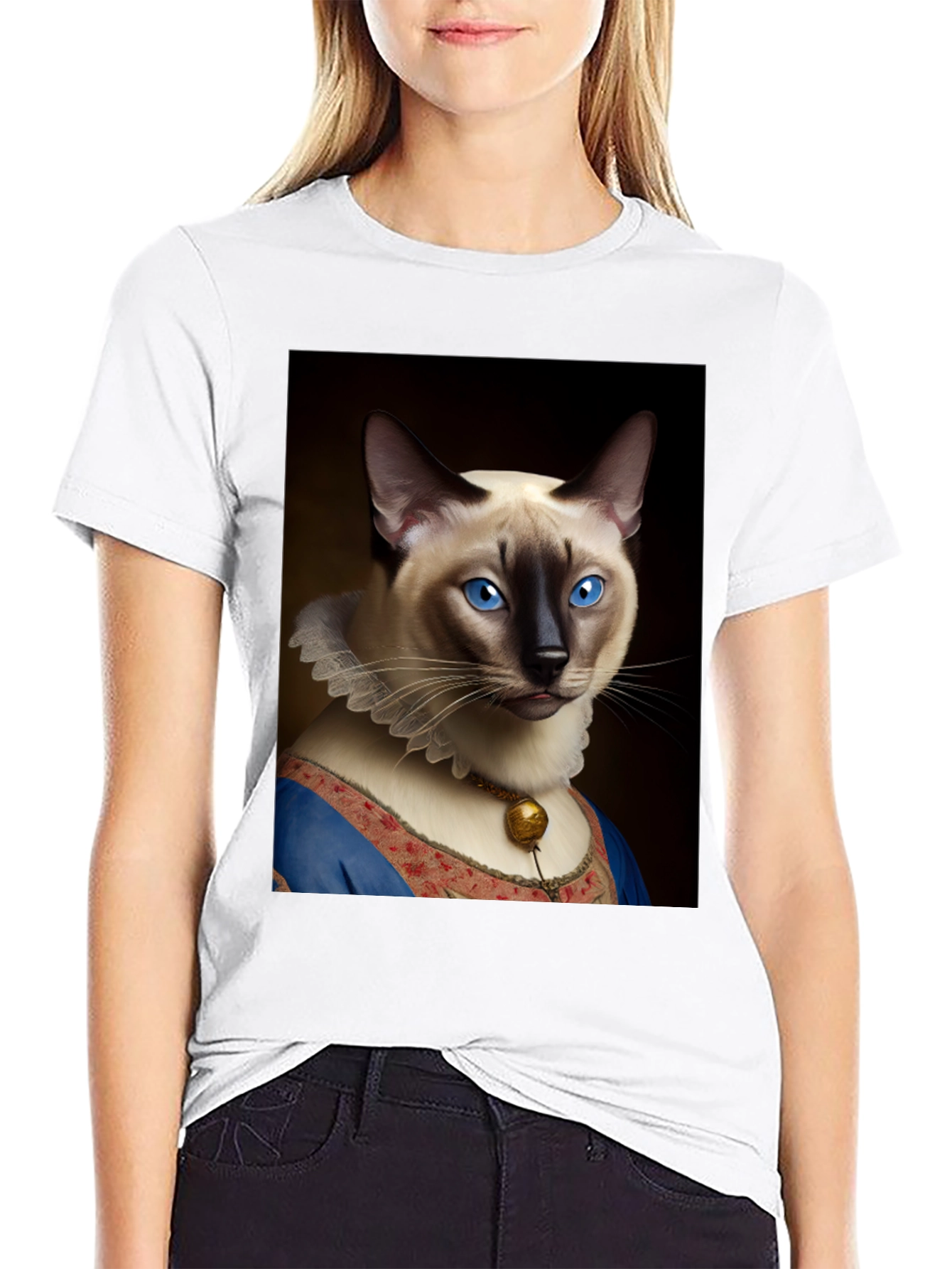 Cat Portrait Graphic T-Shirt - Royal Feline Tee