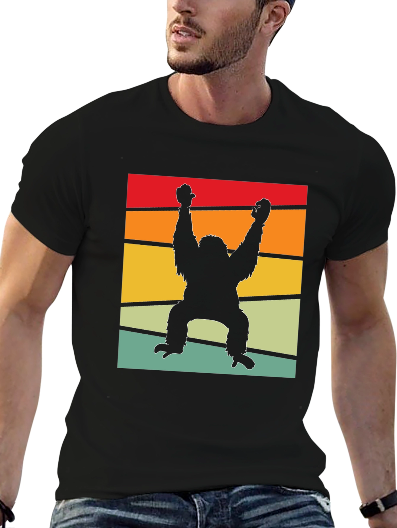 Retro Bigfoot T-Shirt - Novelty Sasquatch Tee