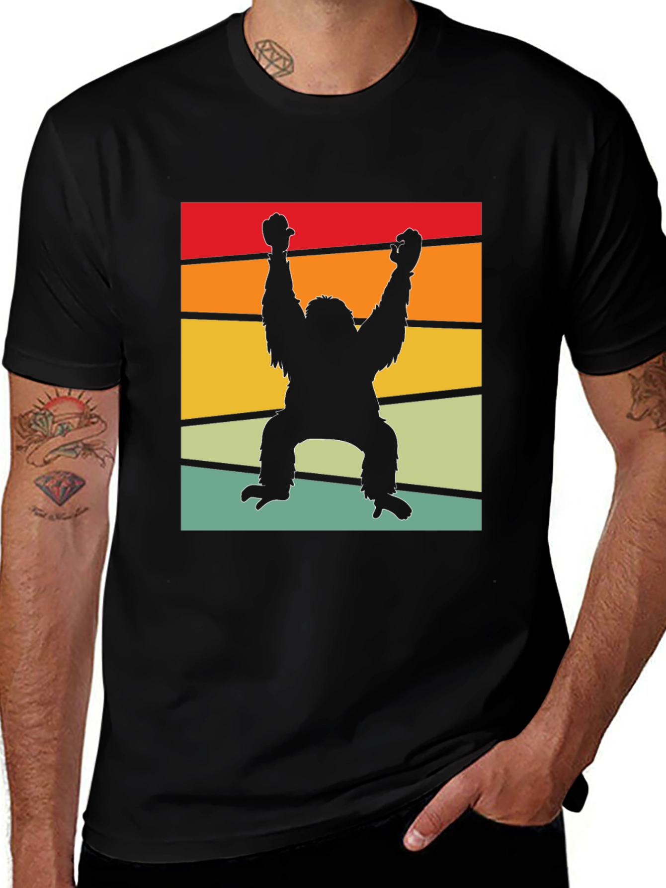 Retro Bigfoot T-Shirt - Novelty Sasquatch Tee