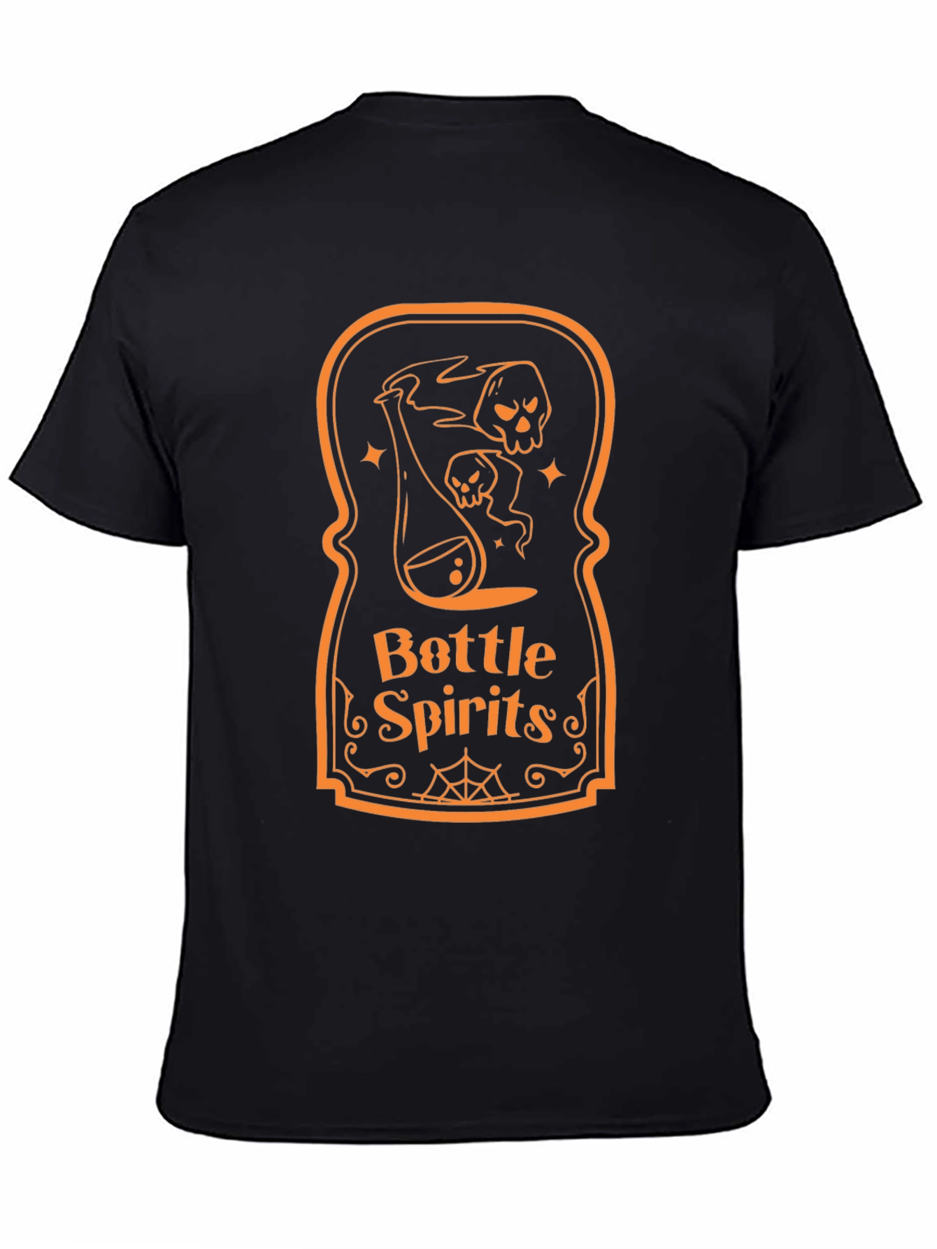 Bottle Spirits Graphic Tee - Halloween Novelty Shirt