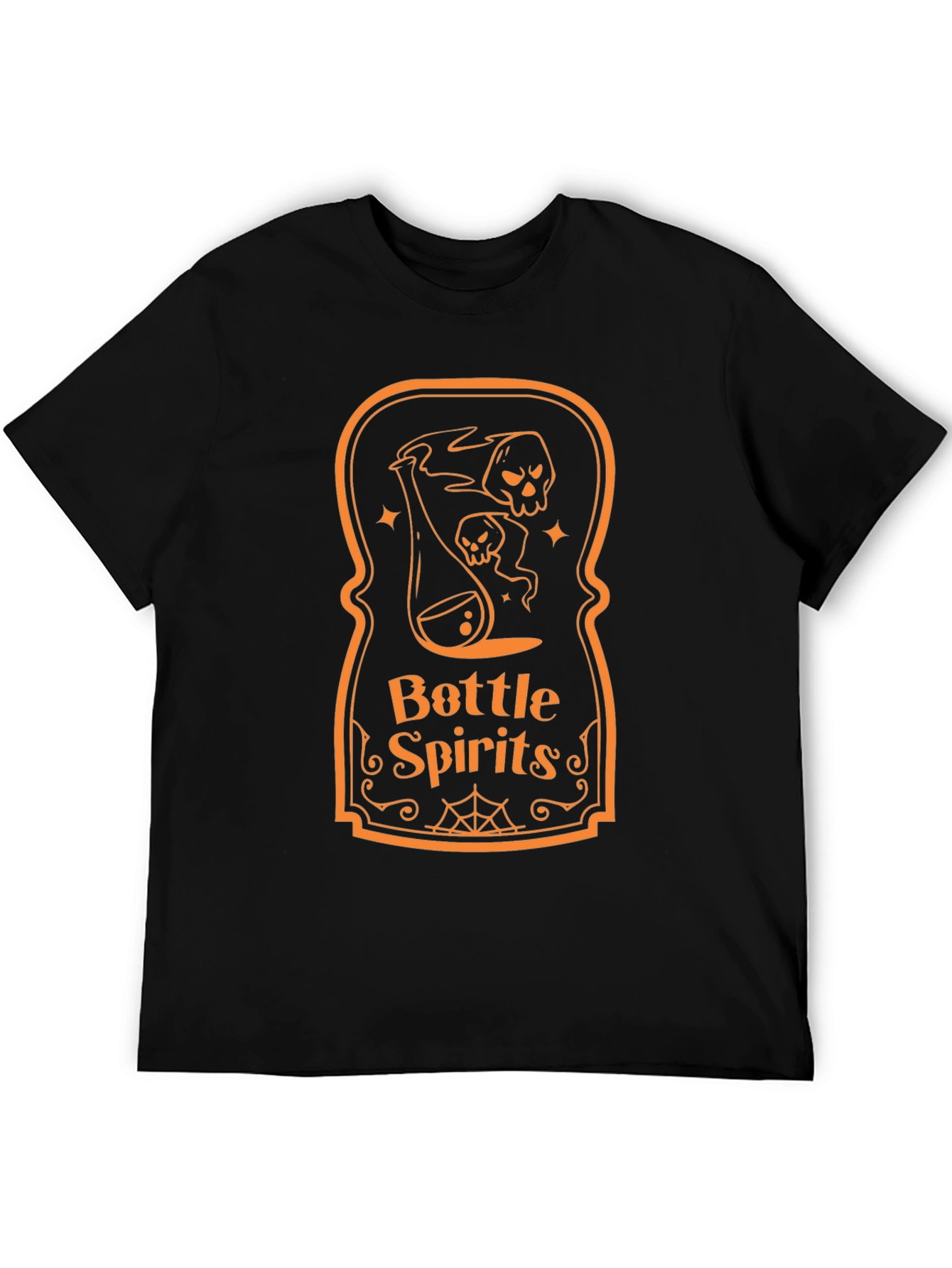 Bottle Spirits Graphic Tee - Halloween Novelty Shirt