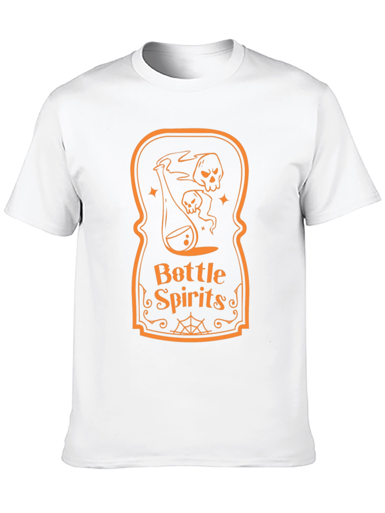 Bottle Spirits Graphic Tee - Halloween Novelty Shirt