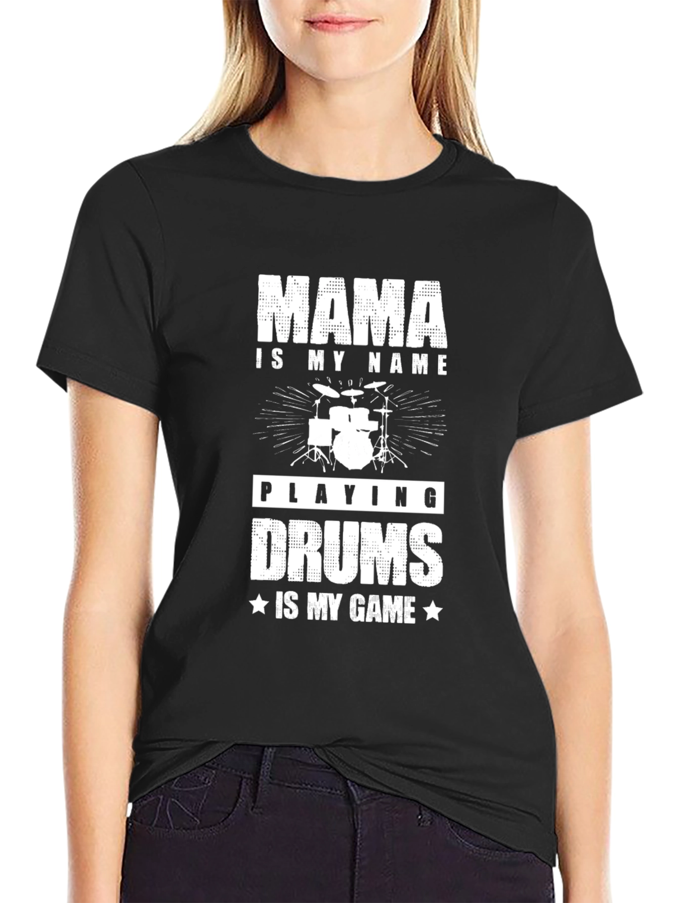 Mama Playing Drums T-Shirt