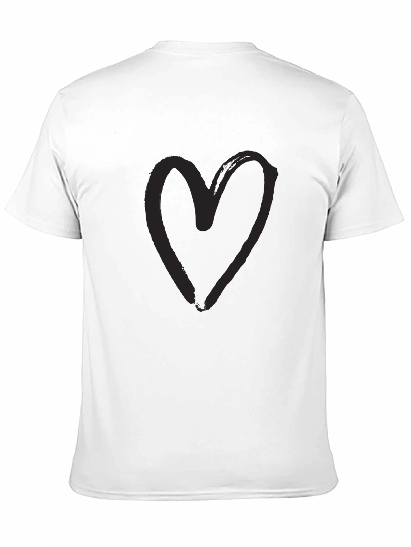 Heart Graphic Black T-Shirt - Modern Casual Tee