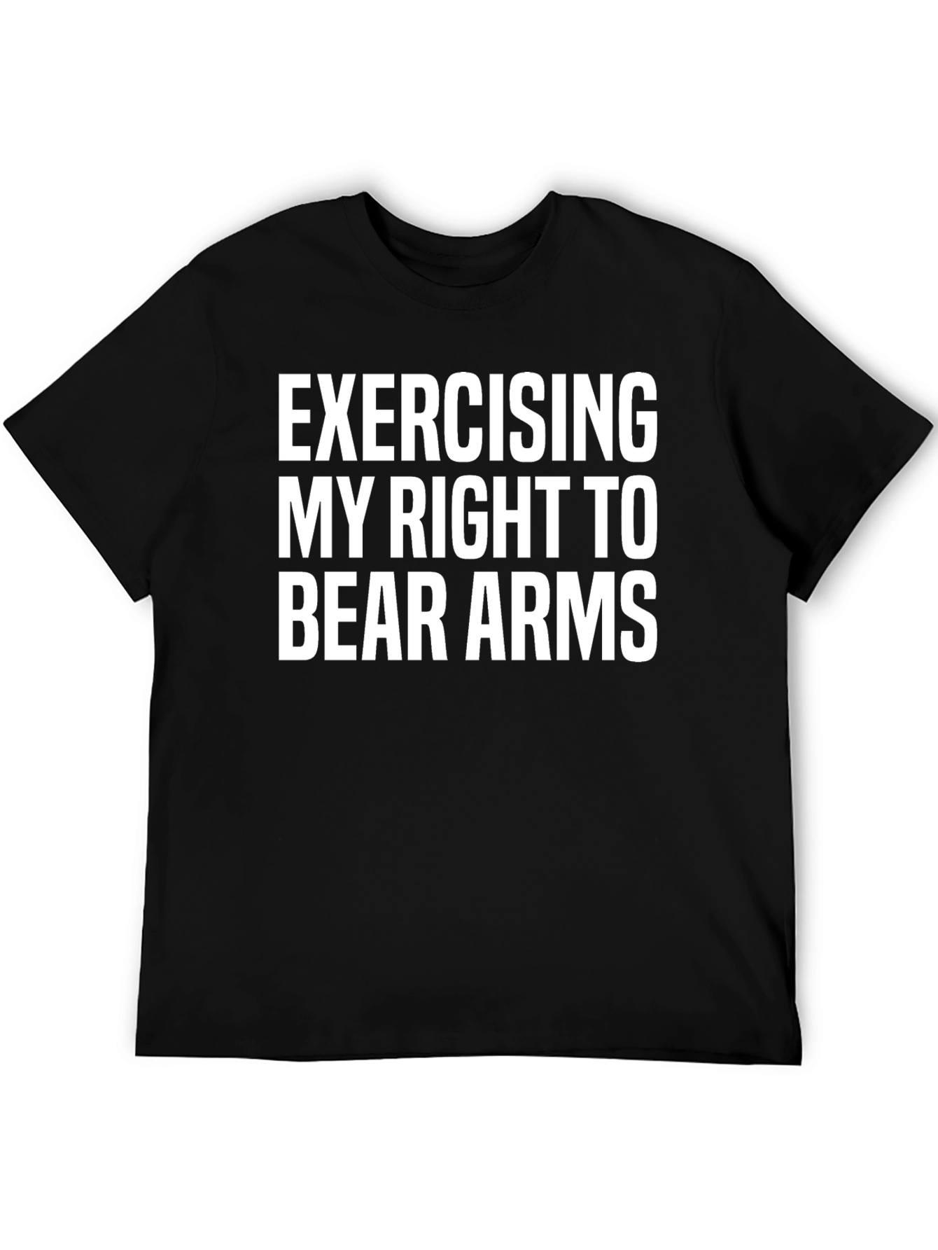 Exercising My Right to Bear Arms Funny Graphic Tee