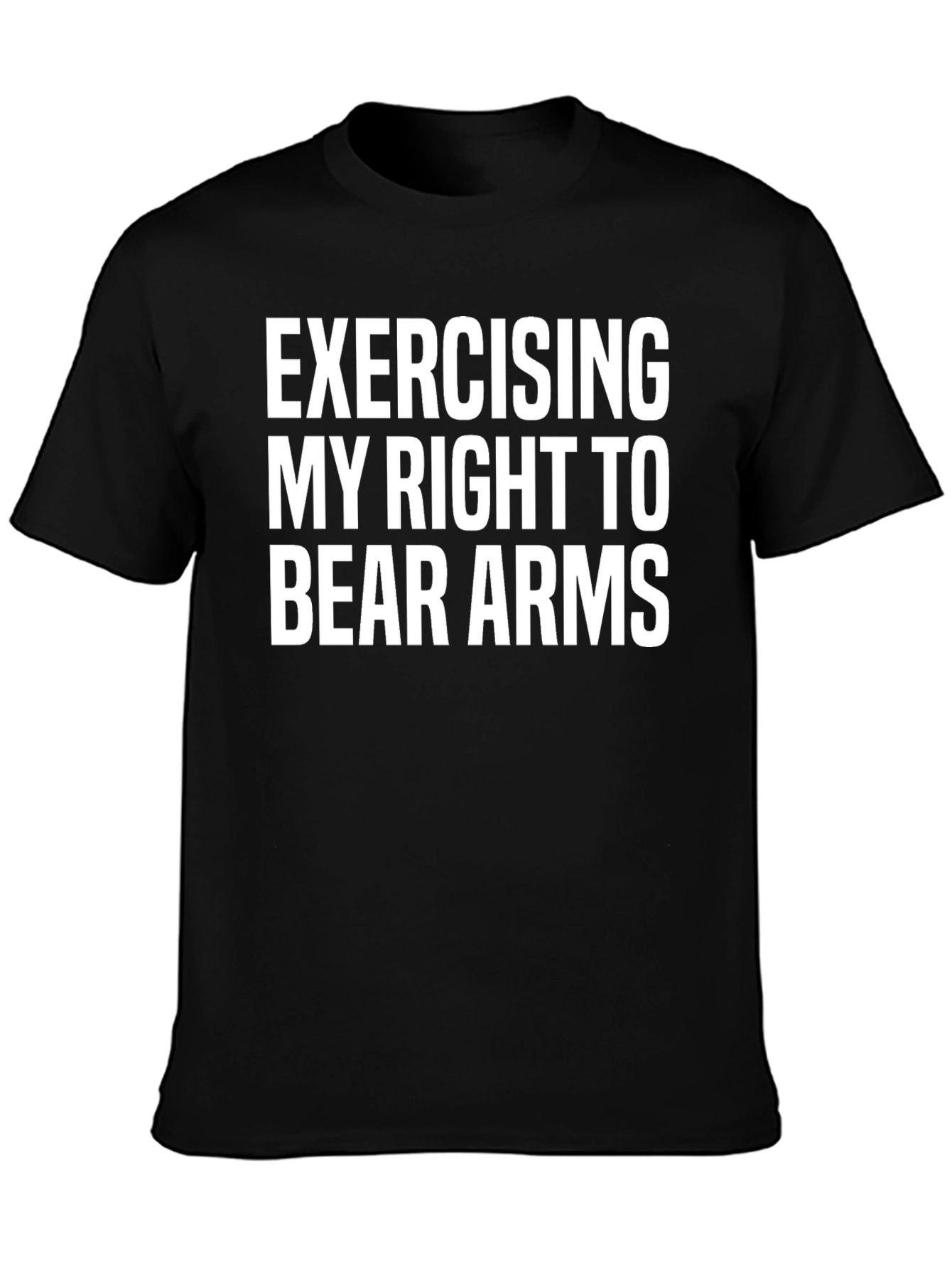 Exercising My Right to Bear Arms Funny Graphic Tee