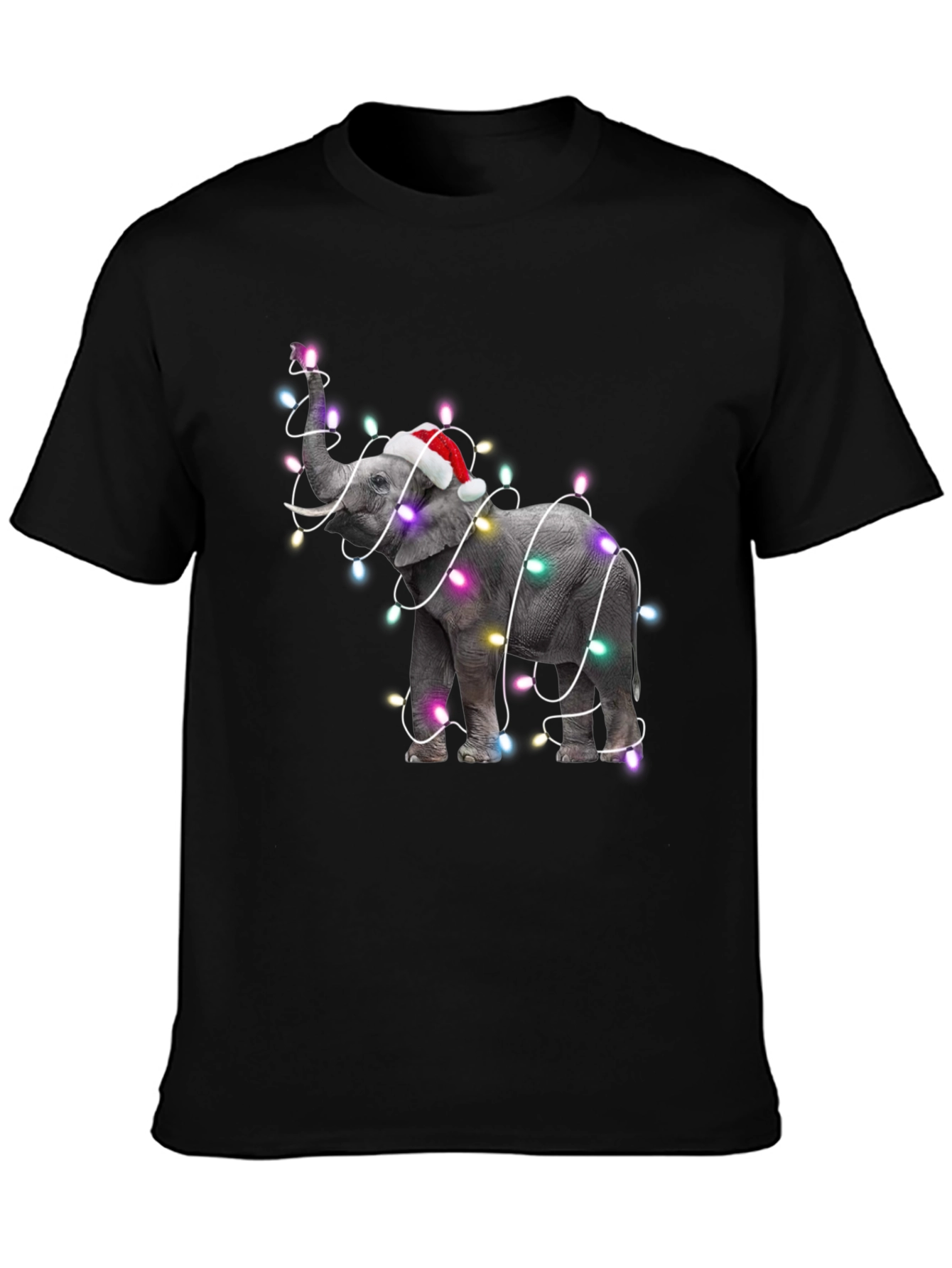 Festive Elephant Christmas Lights T-Shirt