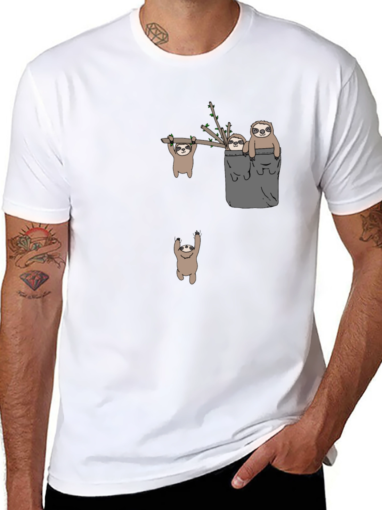 Sloth Graphic Tee - Funny Animal T-Shirt