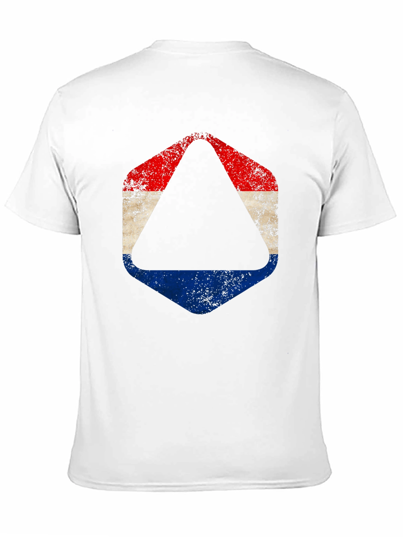 Distressed Netherlands Flag Graphic Tee - Black