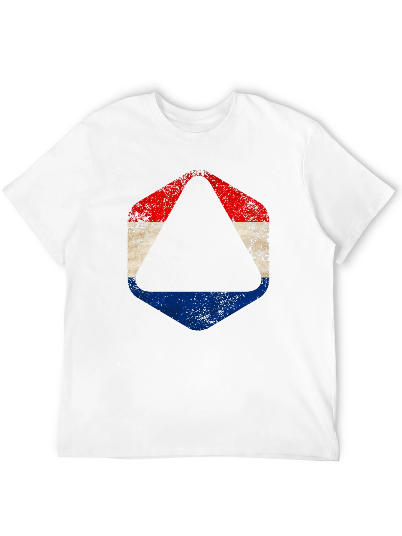 Distressed Netherlands Flag Graphic Tee - Black