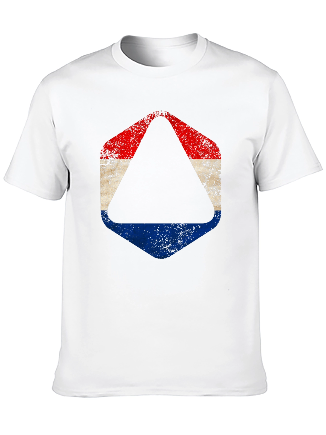 Distressed Netherlands Flag Graphic Tee - Black