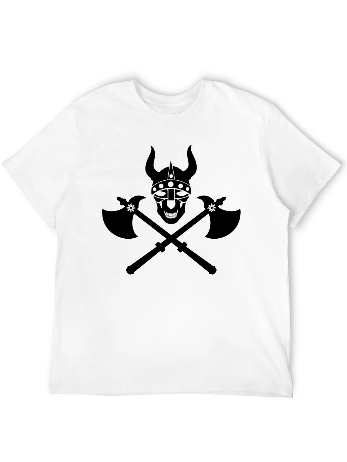 Viking Skull & Axes Black T-Shirt
