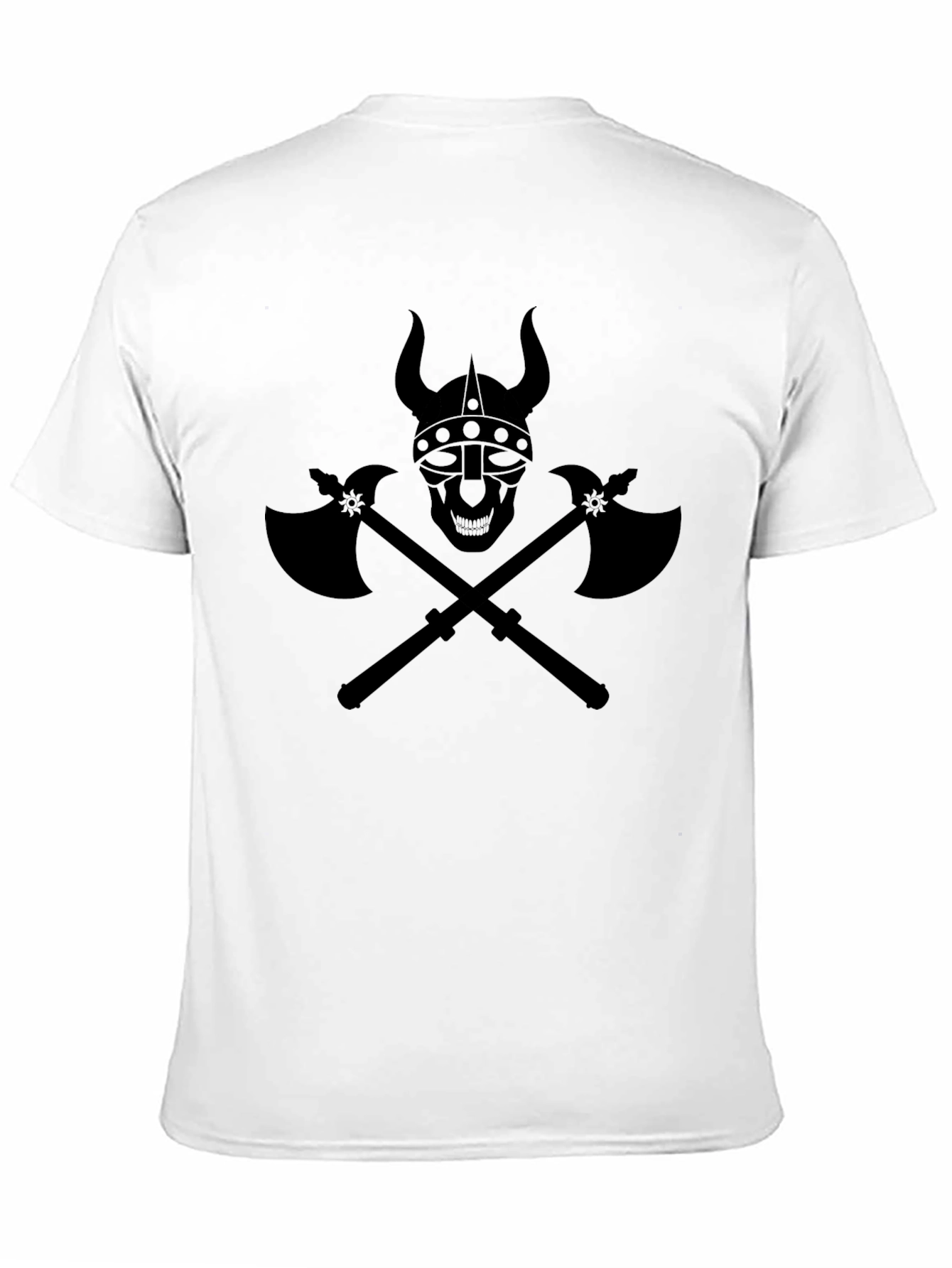 Viking Skull & Axes Black T-Shirt