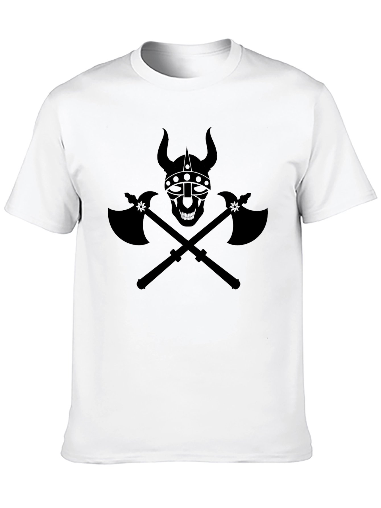 Viking Skull & Axes Black T-Shirt