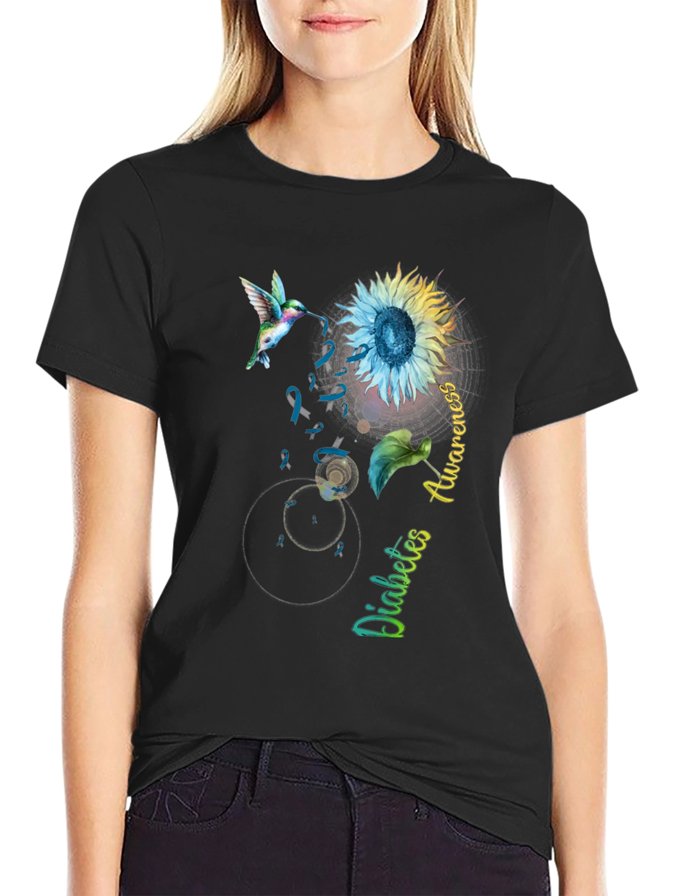 Diabetes Awareness Sunflower T-Shirt