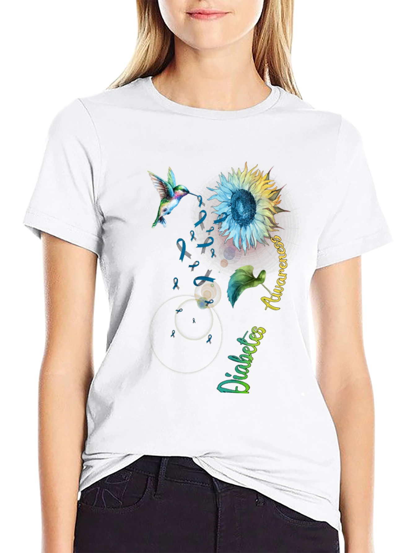 Diabetes Awareness Sunflower T-Shirt