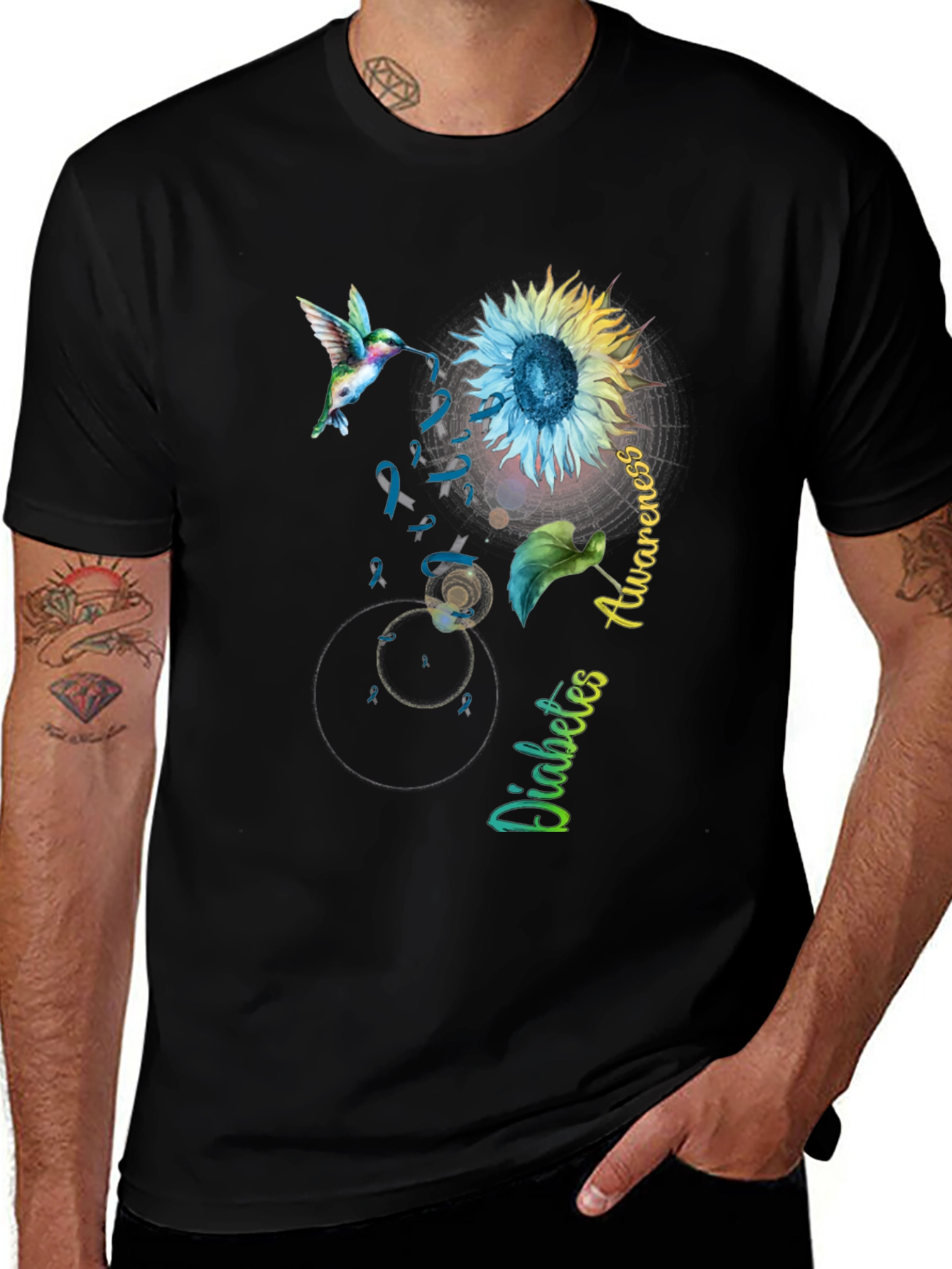 Diabetes Awareness Sunflower T-Shirt