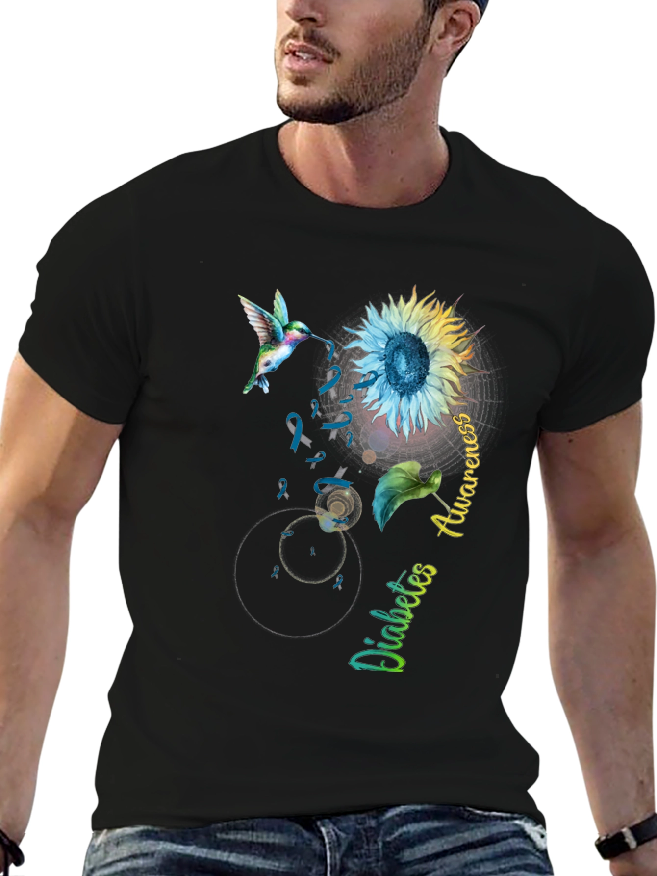 Diabetes Awareness Sunflower T-Shirt