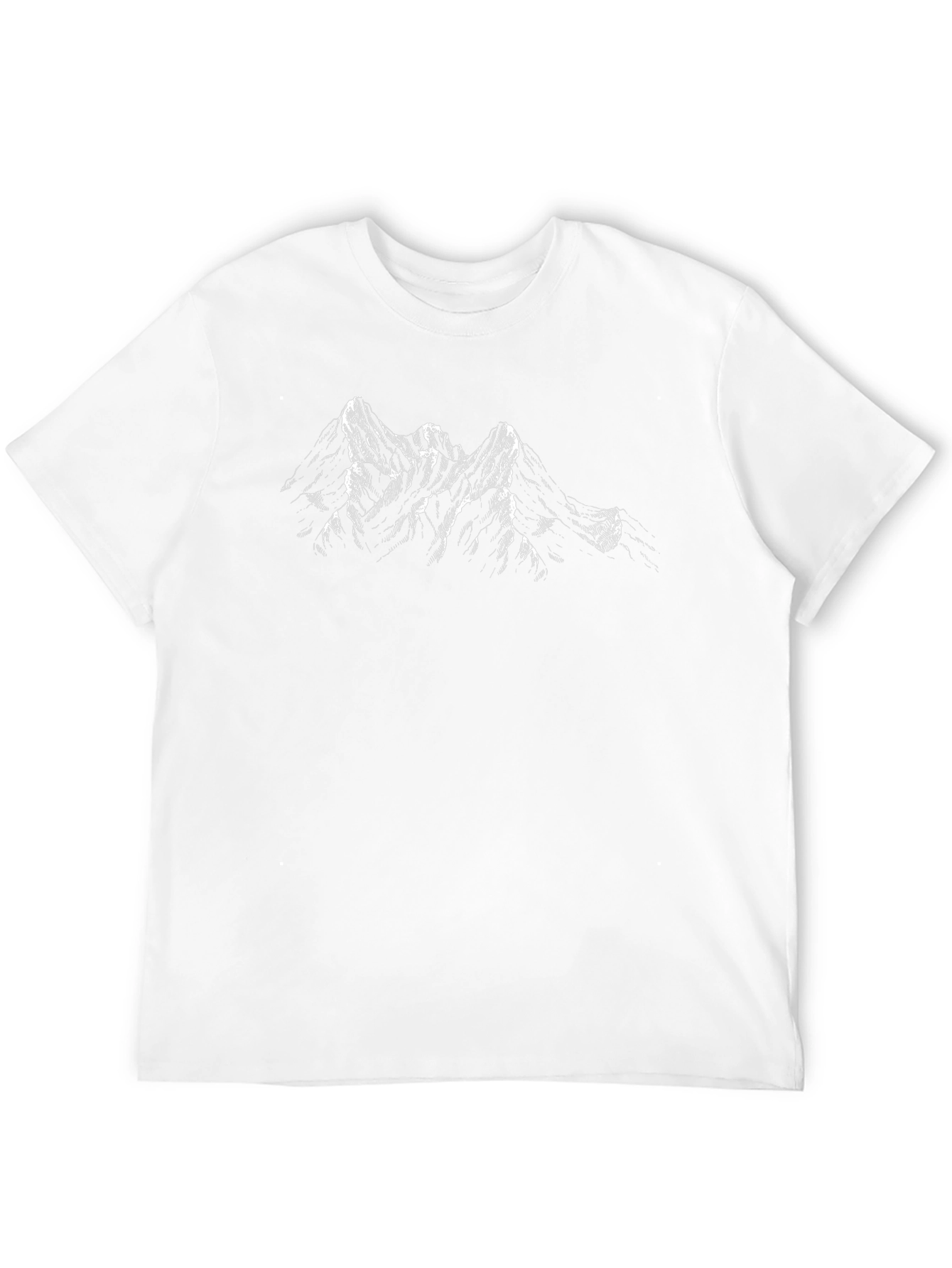 Mountain Peaks Graphic Tee - Black Cotton T-Shirt