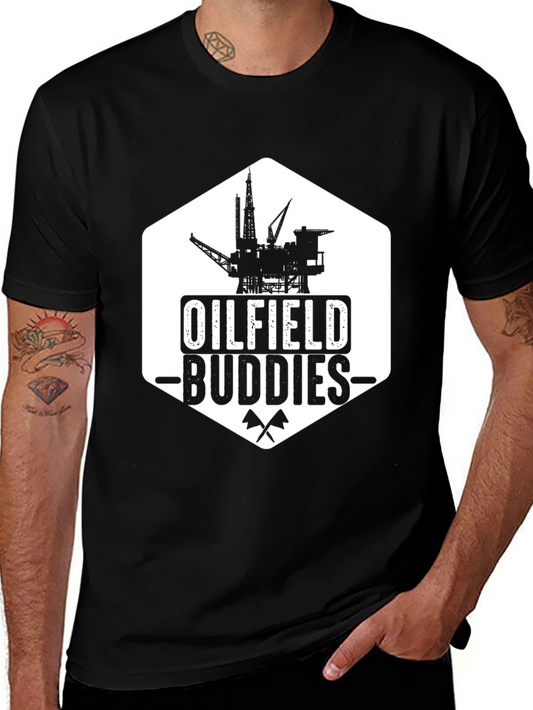 Oilfield Buddies Black Graphic T-Shirt