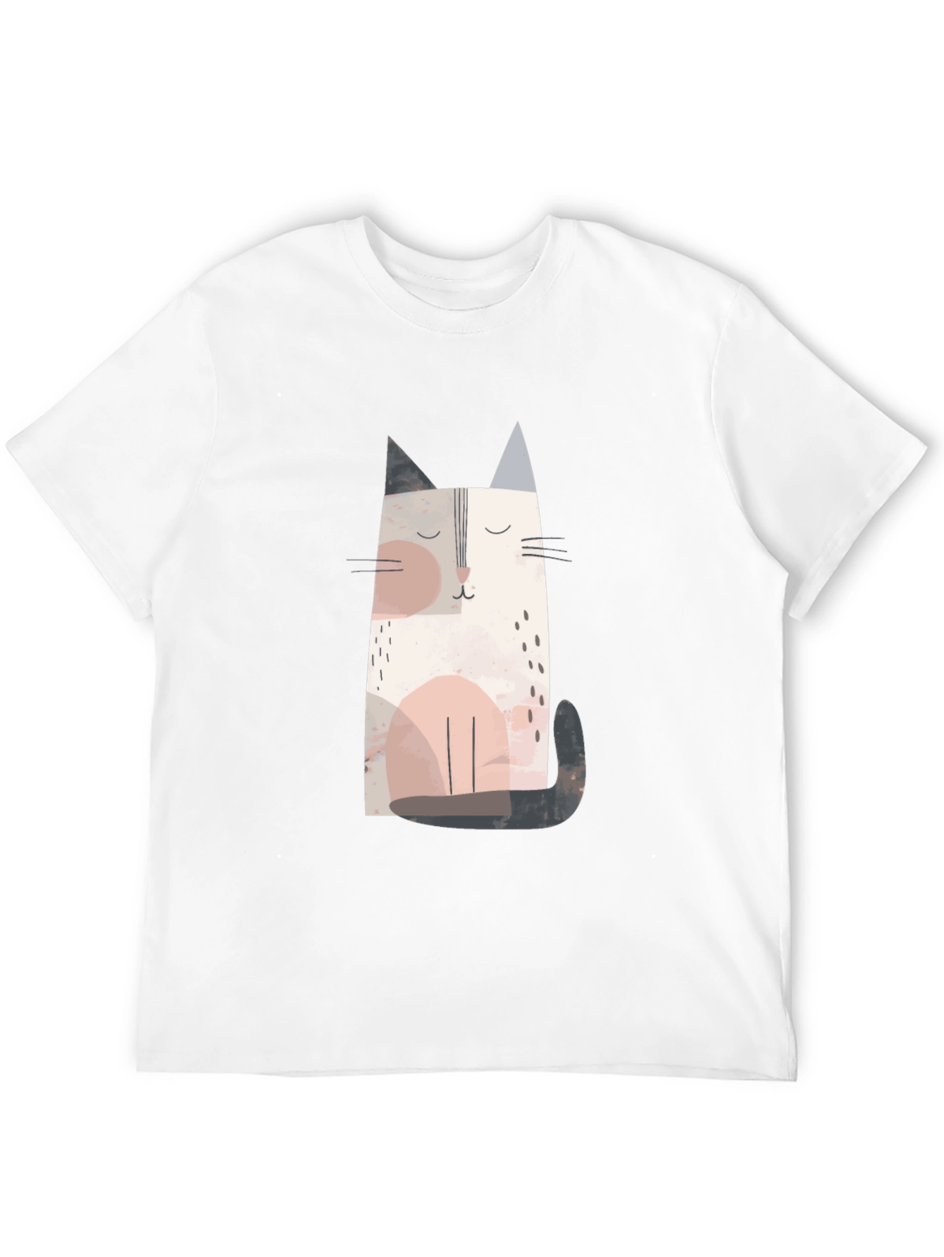 Cute Cat Graphic Tee - Unisex Black T-Shirt