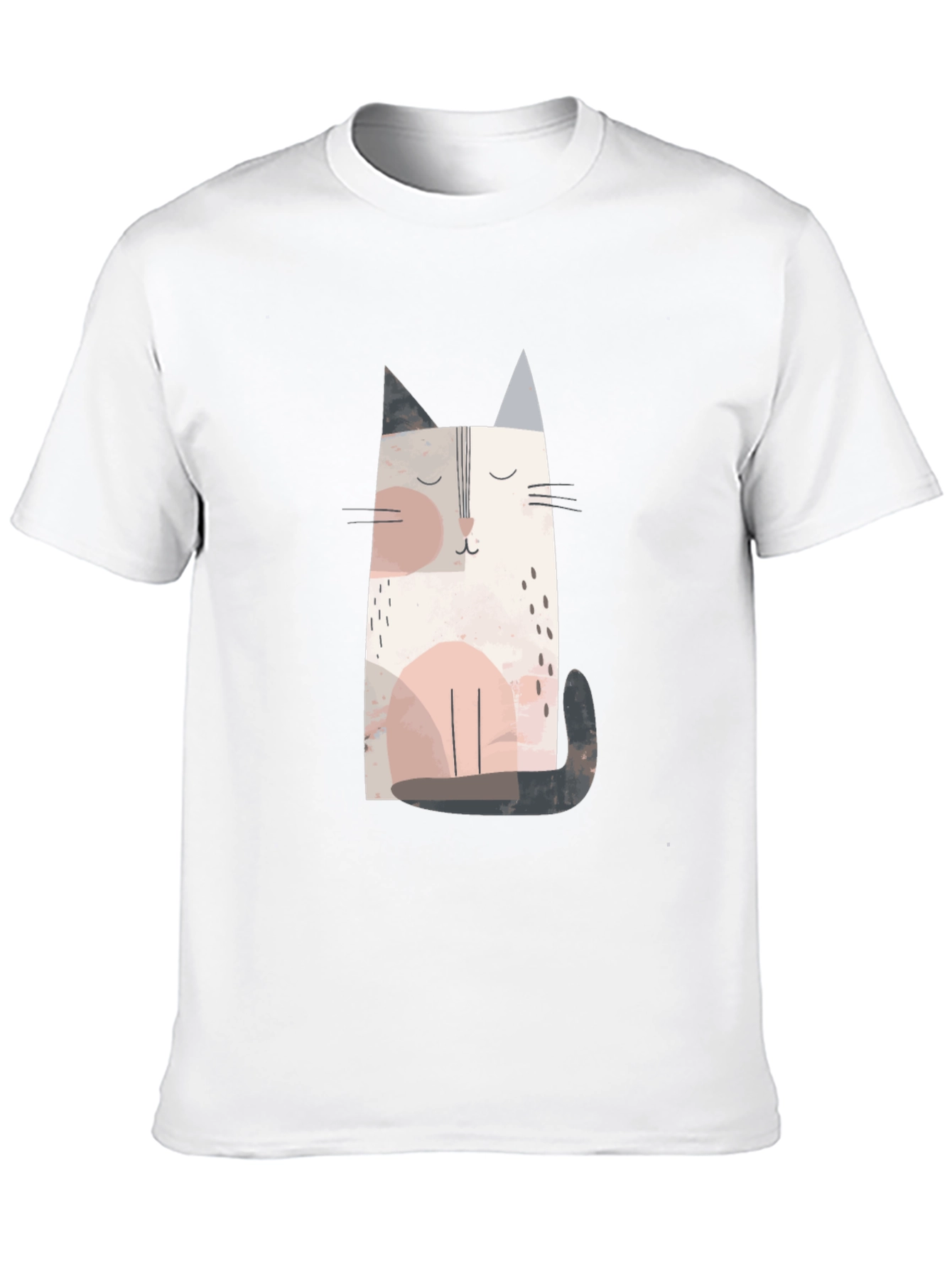 Cute Cat Graphic Tee - Unisex Black T-Shirt