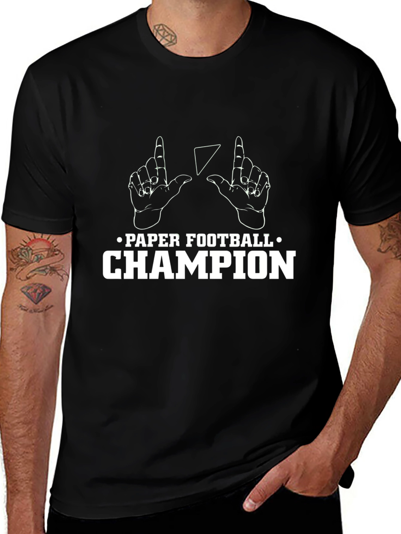 Paper Football Champion Graphic T-Shirt