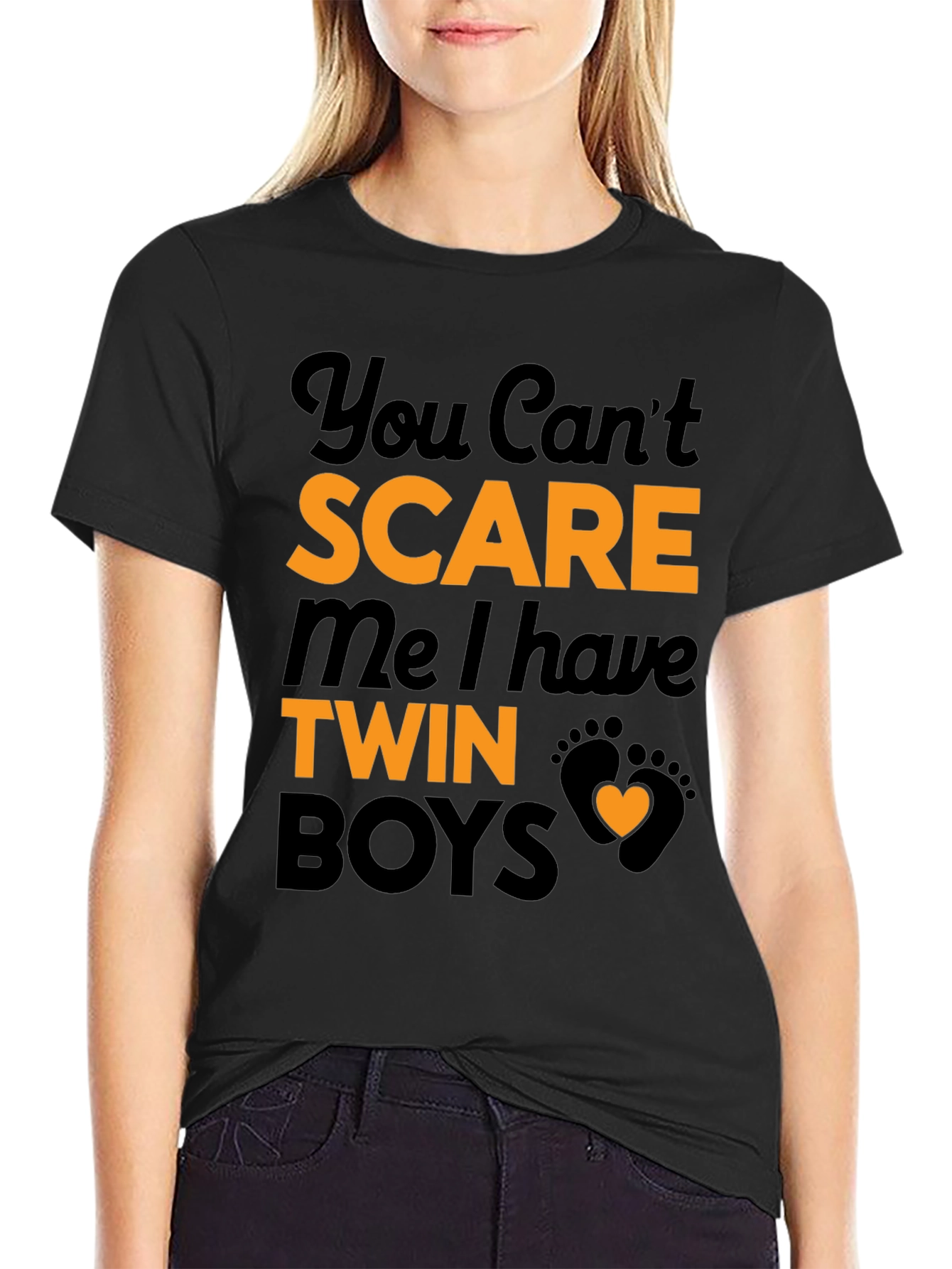 Twin Boys T-Shirt - You Cant Scare Me!