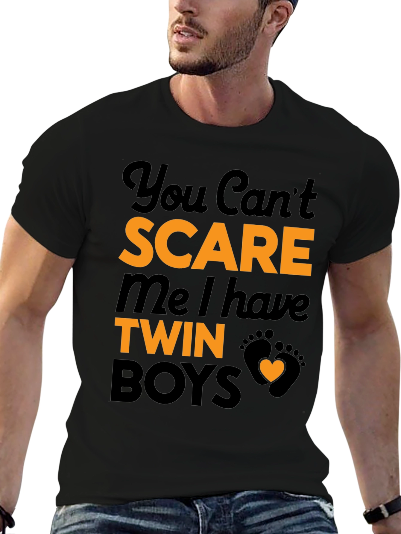 Twin Boys T-Shirt - You Cant Scare Me!