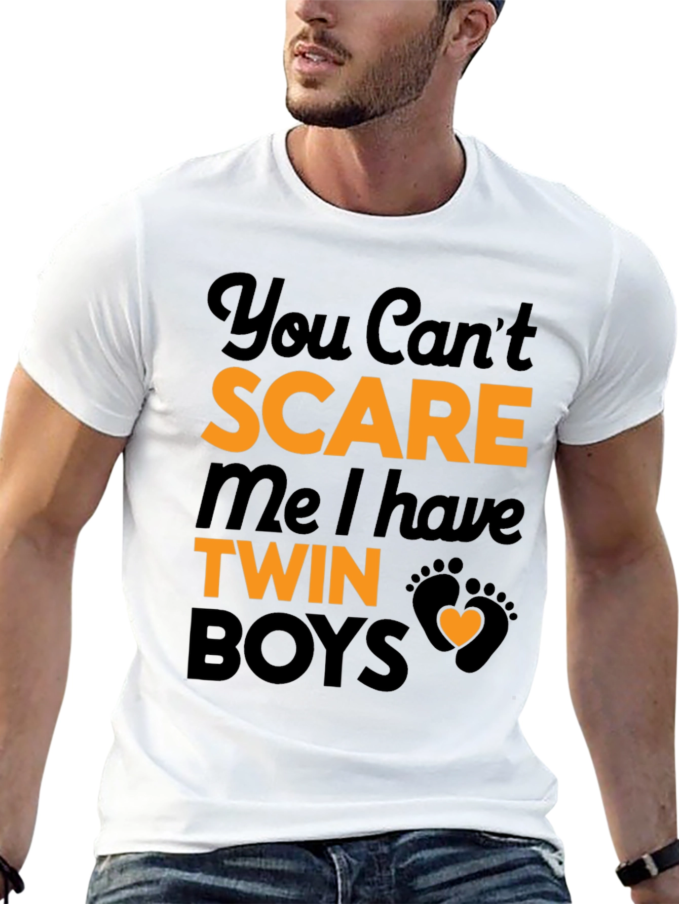 Twin Boys T-Shirt - You Cant Scare Me!