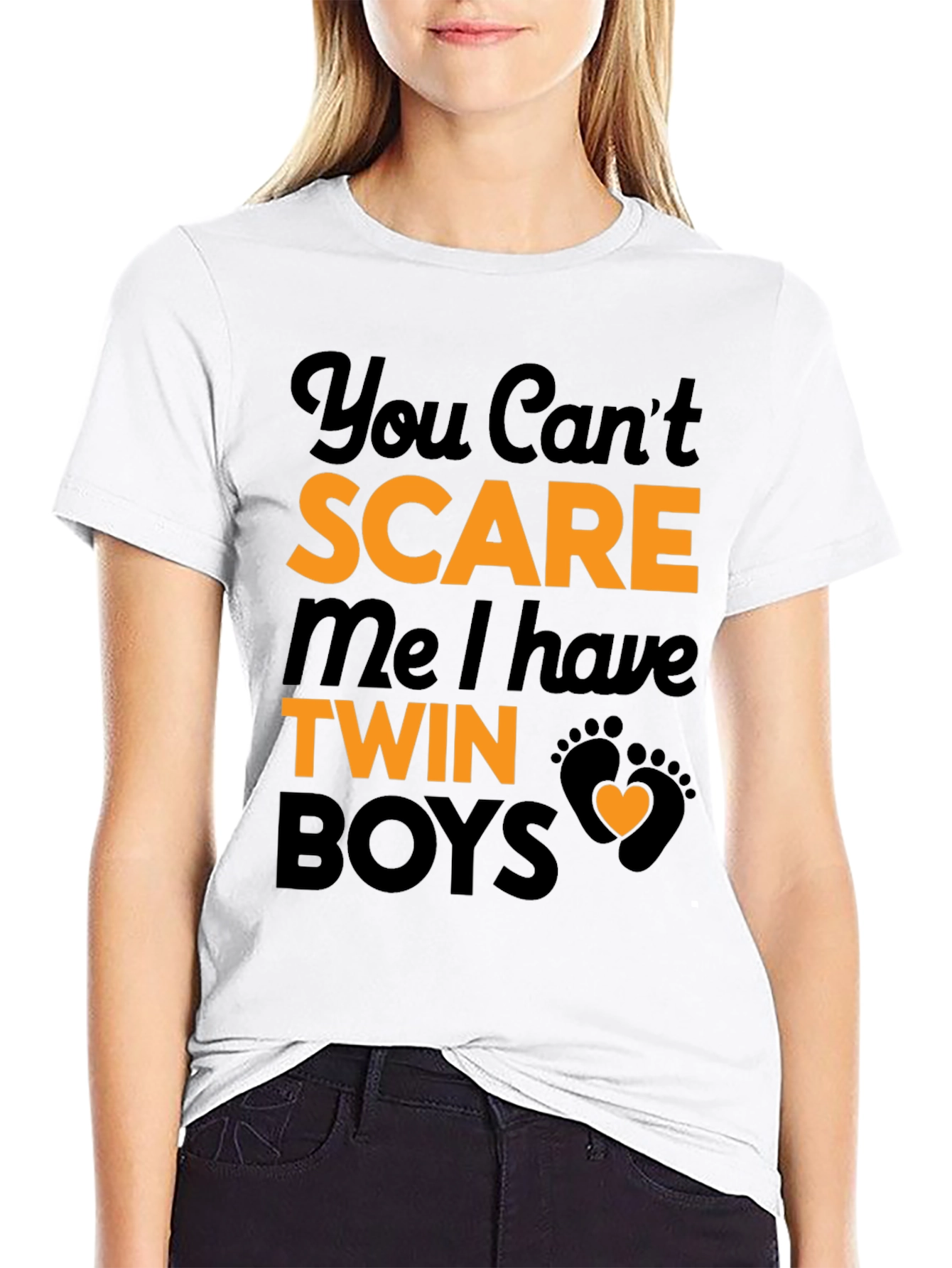 Twin Boys T-Shirt - You Cant Scare Me!
