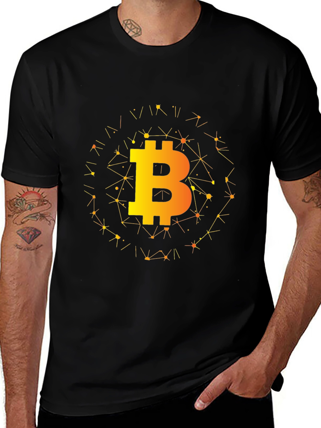 Bitcoin Crypto Tee - Black Graphic T-Shirt