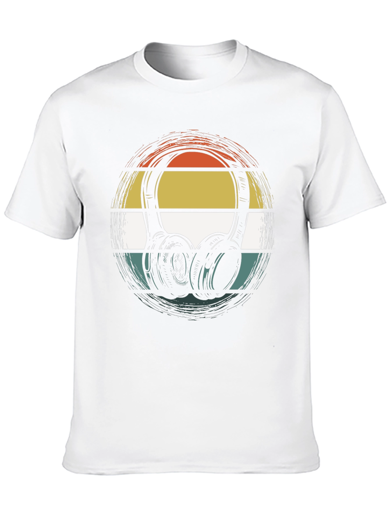 Retro Headphones Graphic Tee - Classic Style