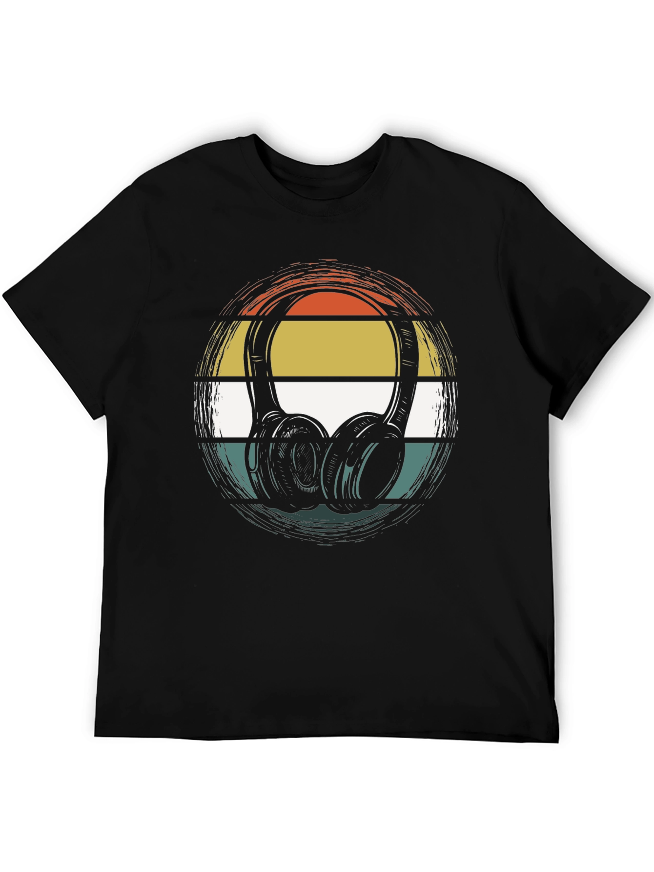 Retro Headphones Graphic Tee - Classic Style