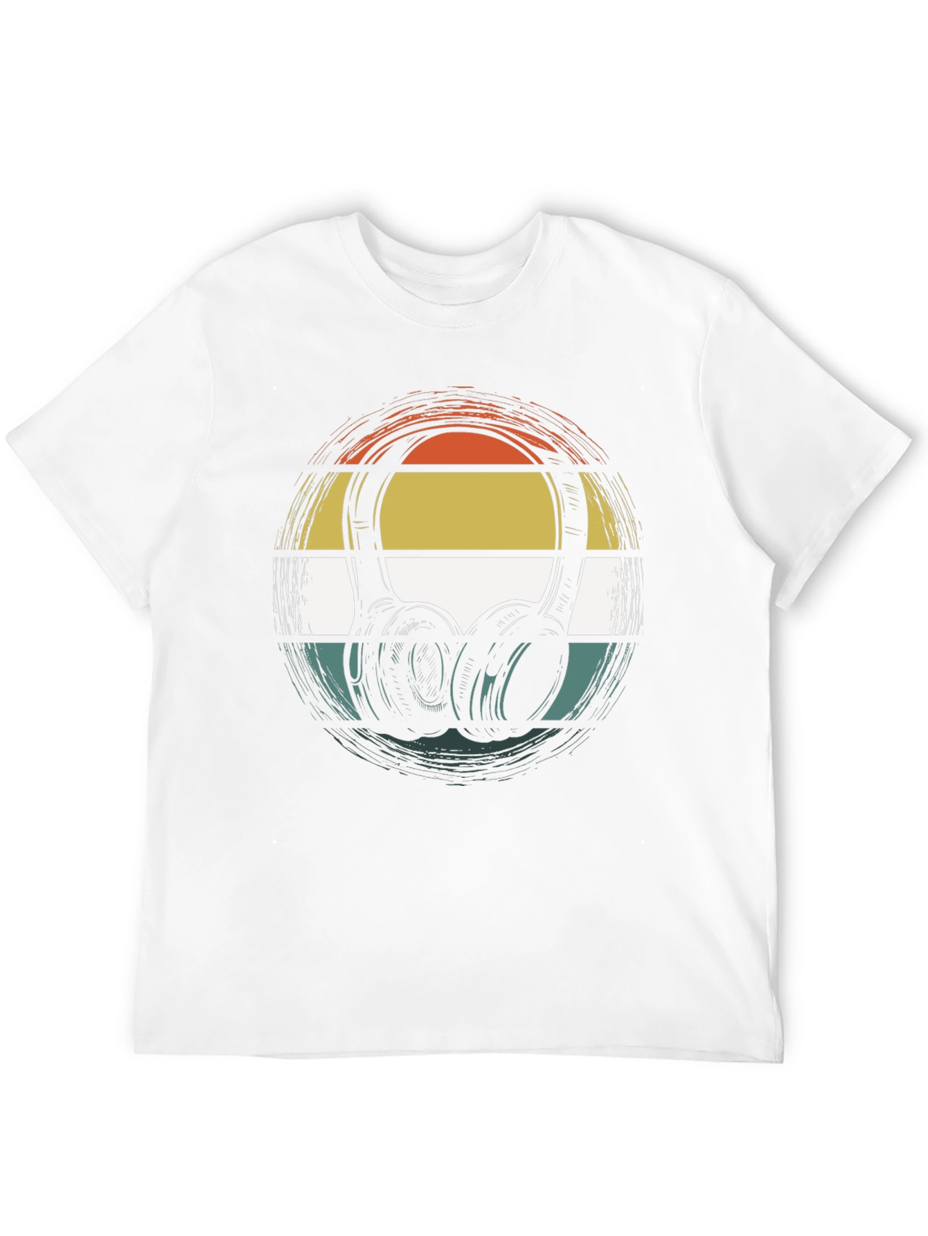 Retro Headphones Graphic Tee - Classic Style