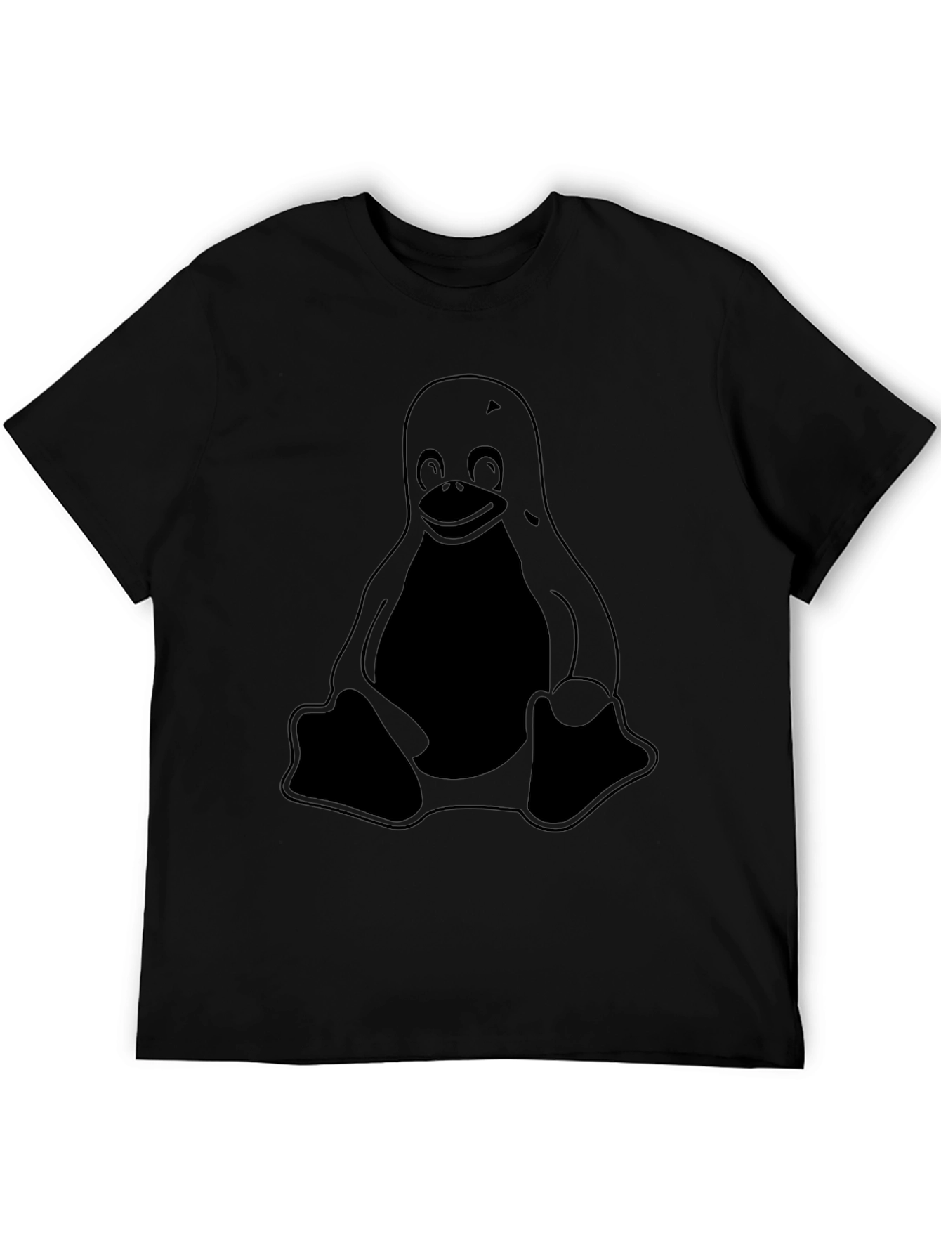 Linux Tux T-Shirt - Black Penguin Tee
