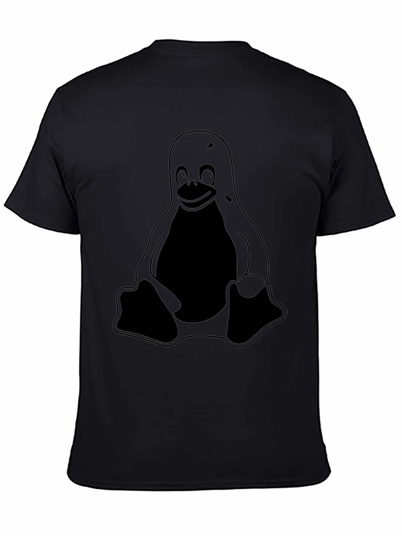 Linux Tux T-Shirt - Black Penguin Tee