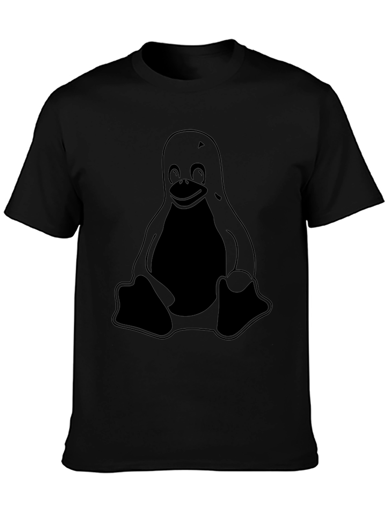 Linux Tux T-Shirt - Black Penguin Tee