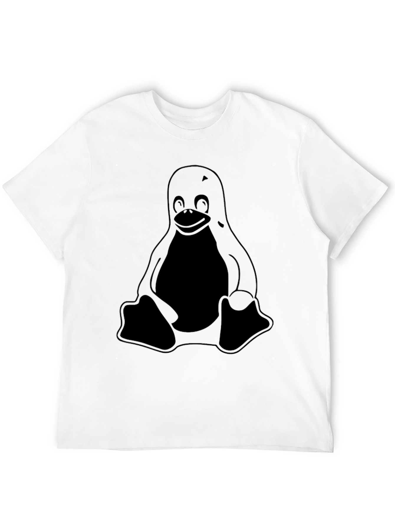 Linux Tux T-Shirt - Black Penguin Tee