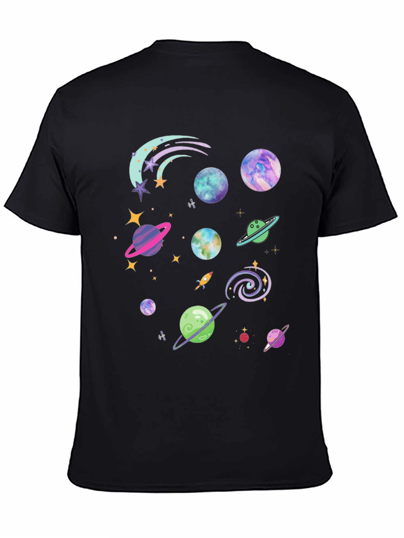 Cosmic Planets Graphic T-Shirt