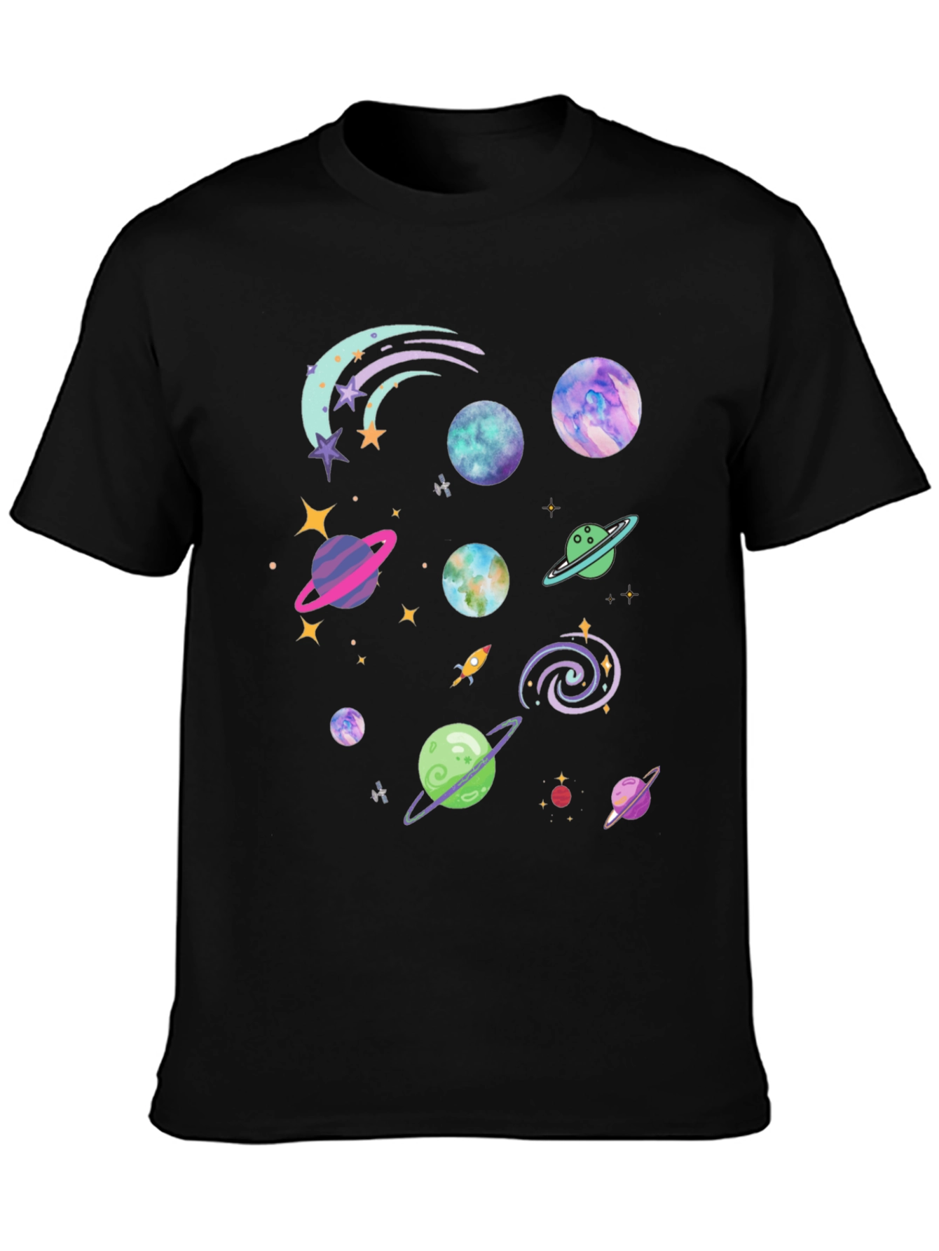 Cosmic Planets Graphic T-Shirt