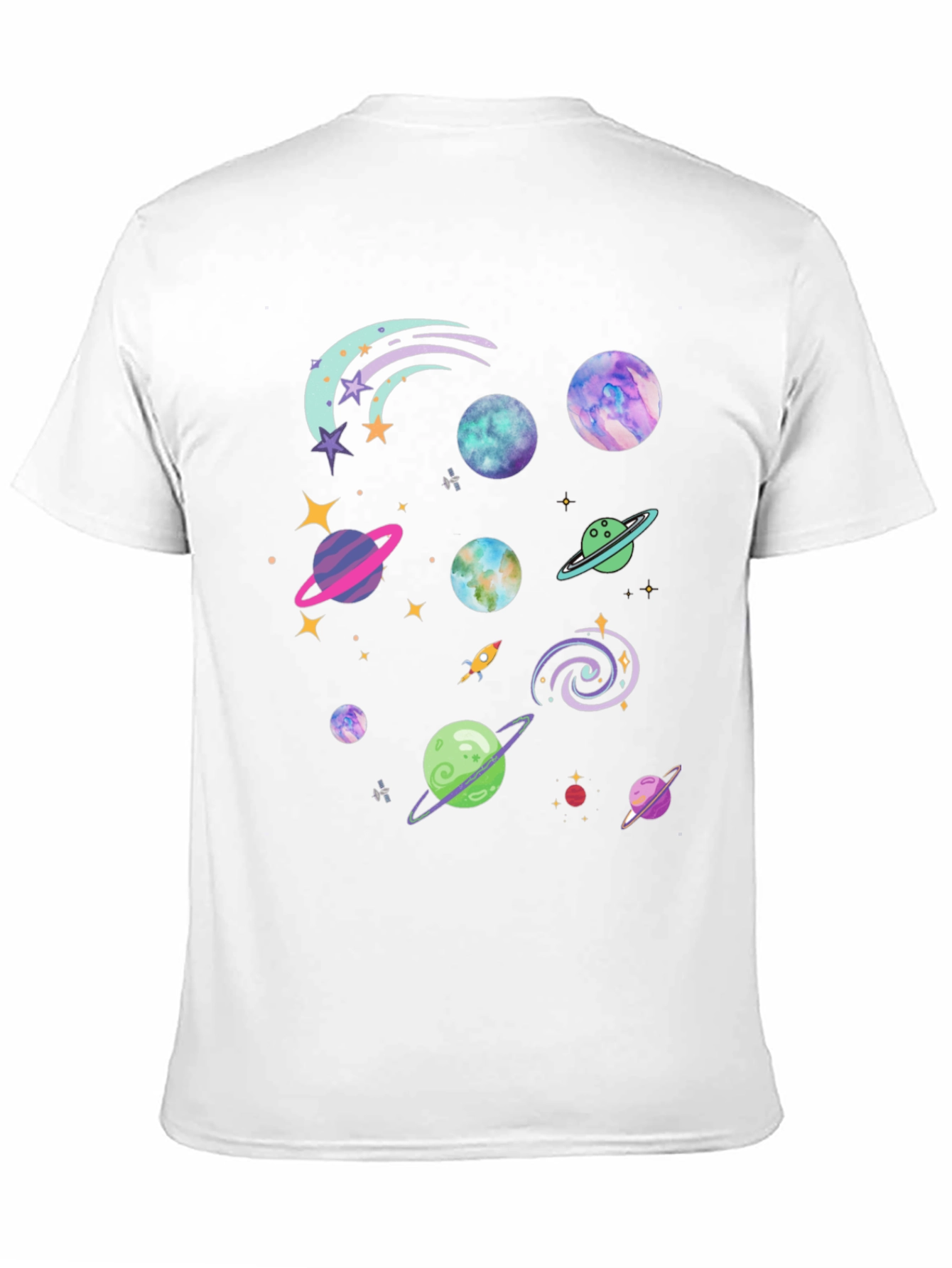 Cosmic Planets Graphic T-Shirt