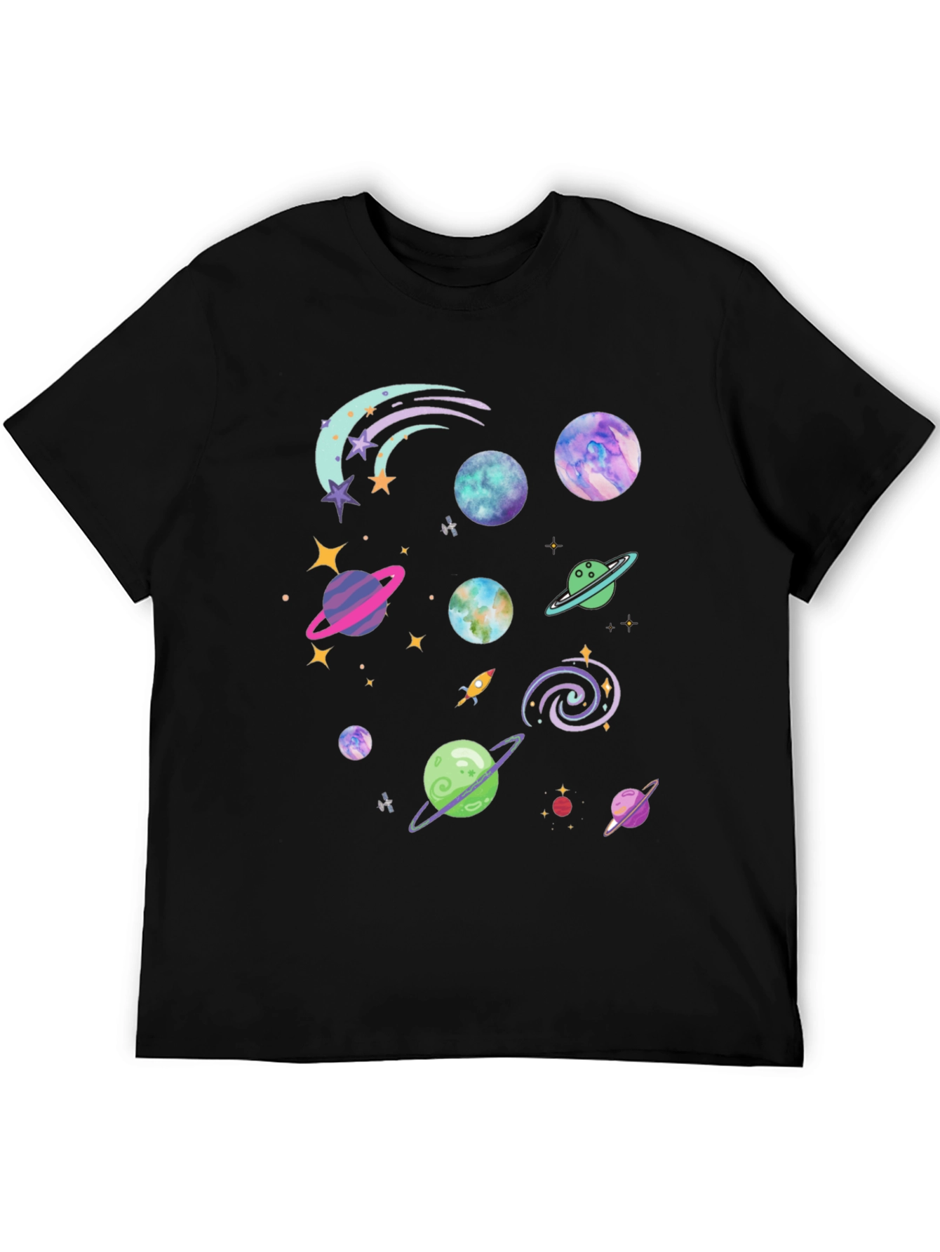 Cosmic Planets Graphic T-Shirt