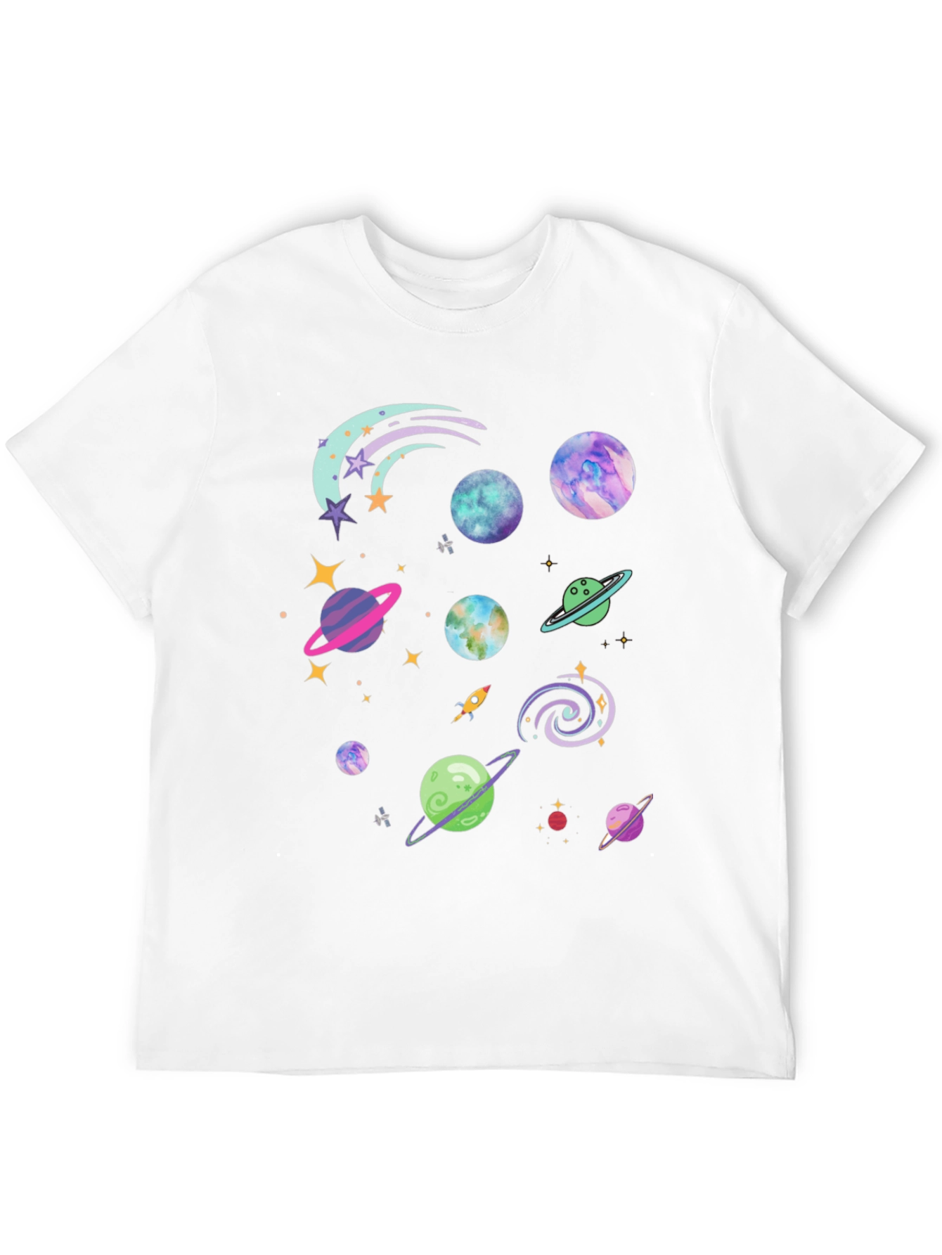 Cosmic Planets Graphic T-Shirt