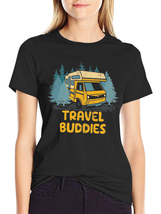 Travel Buddies RV Graphic T-Shirt - Camping Adventure Tee