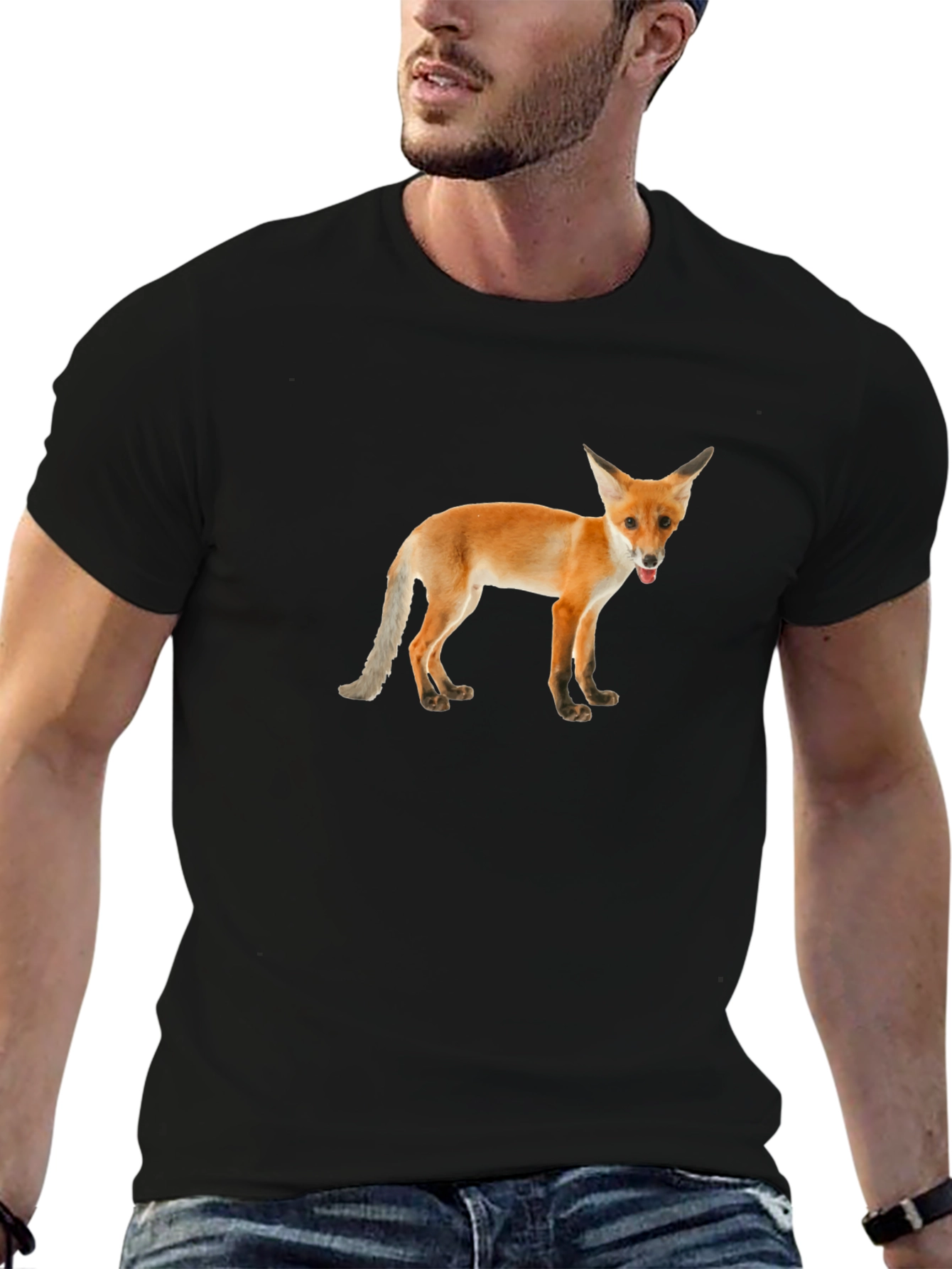 Fox Graphic Tee -  Unisex Black T-Shirt
