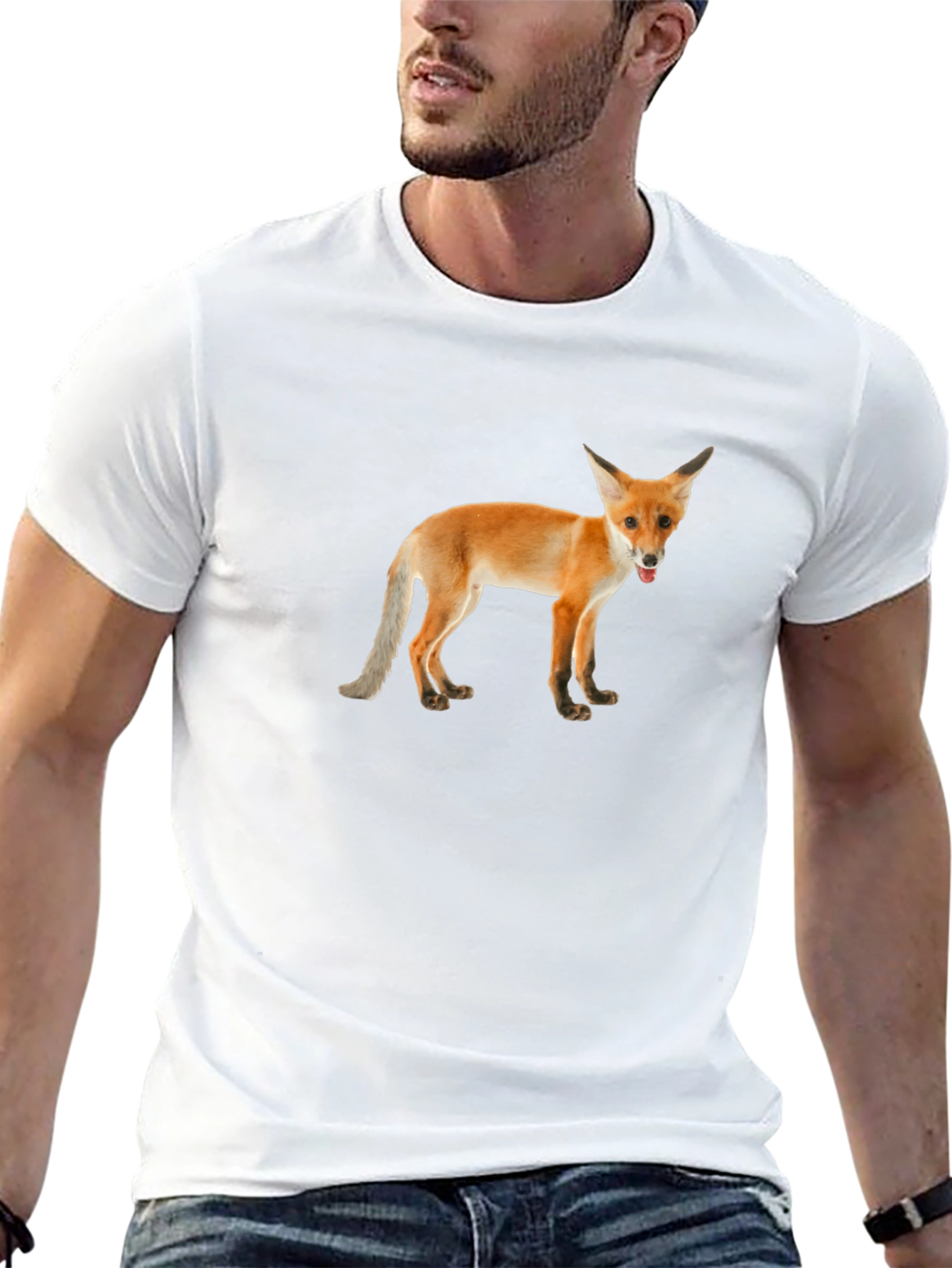 Fox Graphic Tee -  Unisex Black T-Shirt