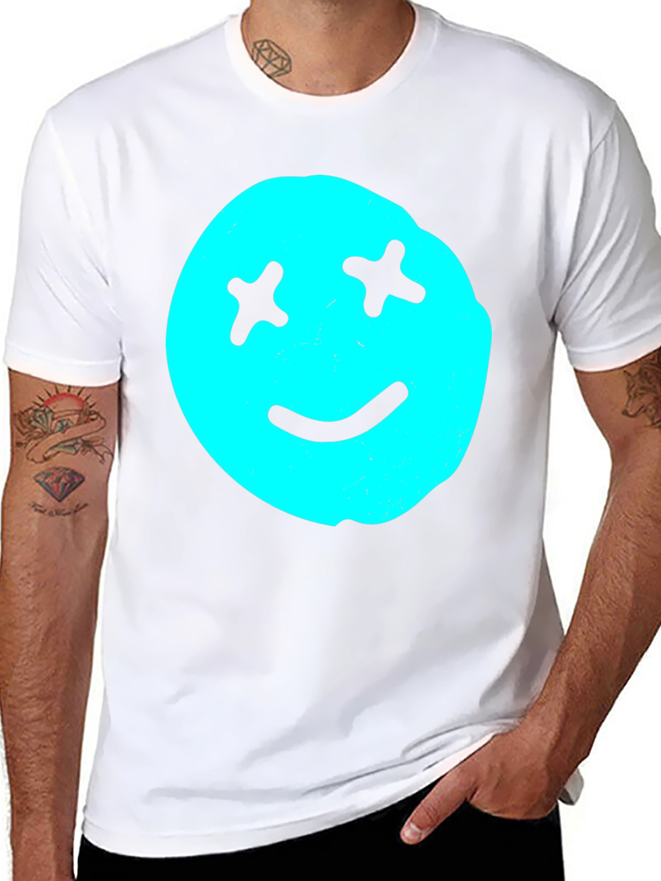 Smiley Face Graphic T-Shirt - Relaxed Fit