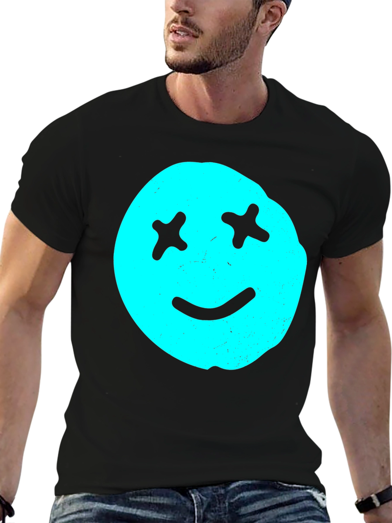 Smiley Face Graphic T-Shirt - Relaxed Fit